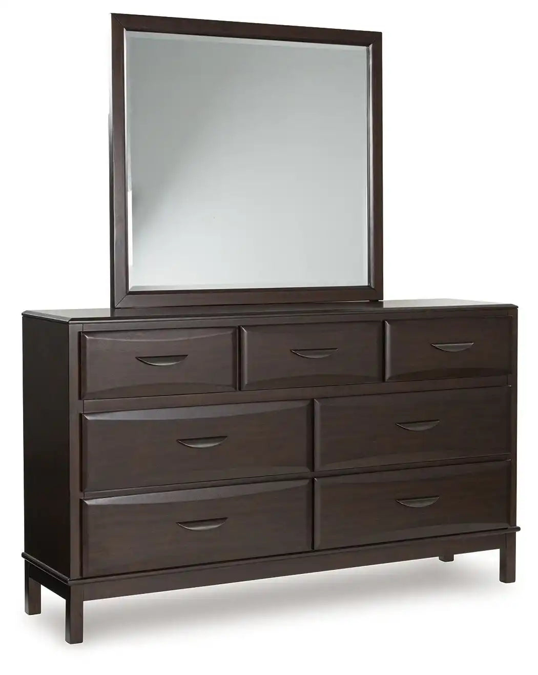 Vanmore - Dresser And Mirror - Dark Brown - Best Buy Furniture