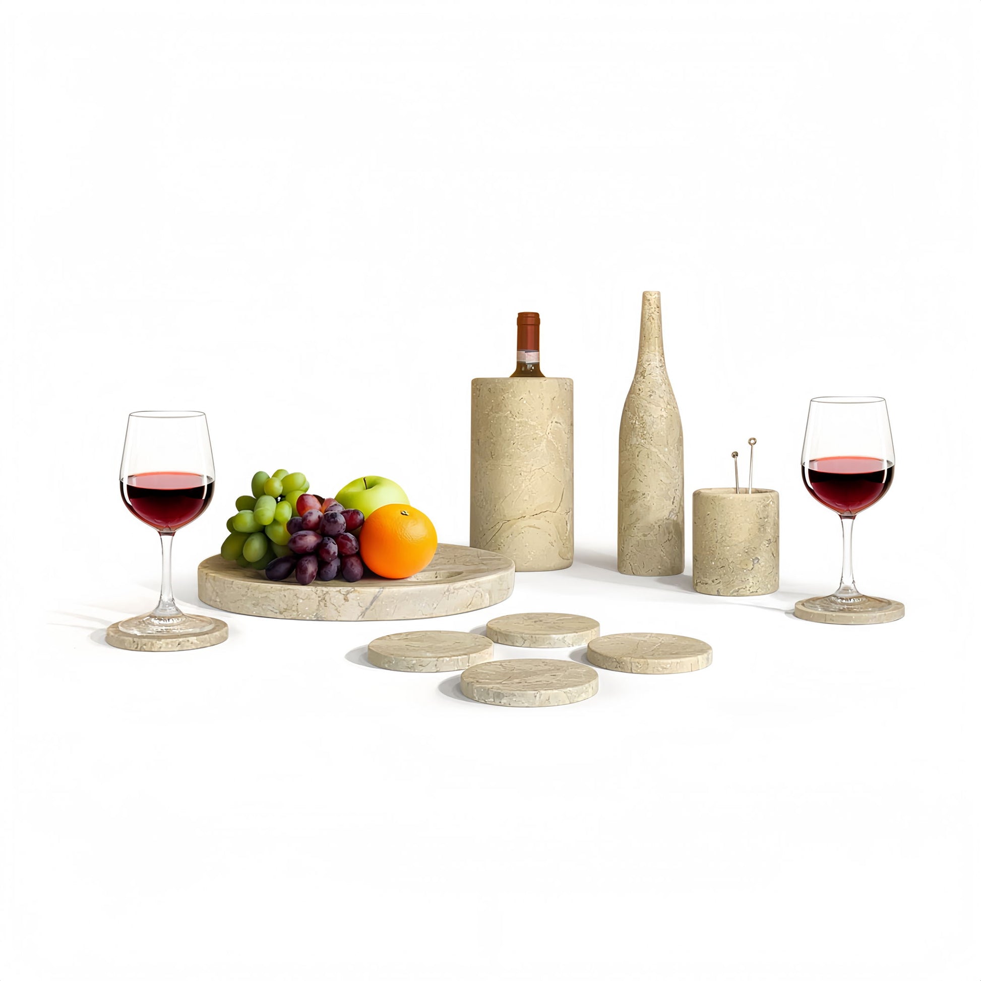 10 Pieces Luxury Natural Marble Dining Room Accessories Set - Best Buy Furniture