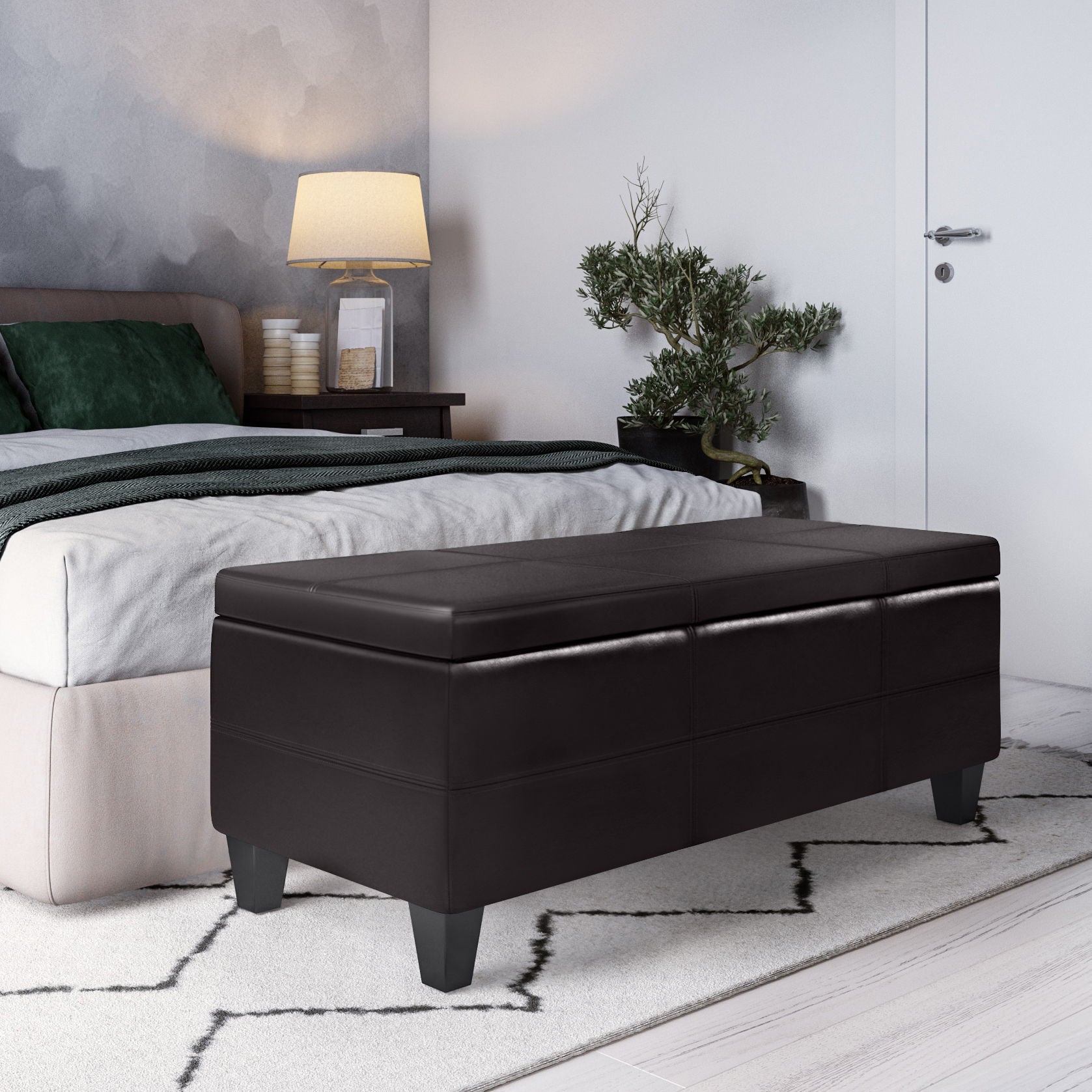 Afton - Large Storage Ottoman Bench - Best Buy Furniture