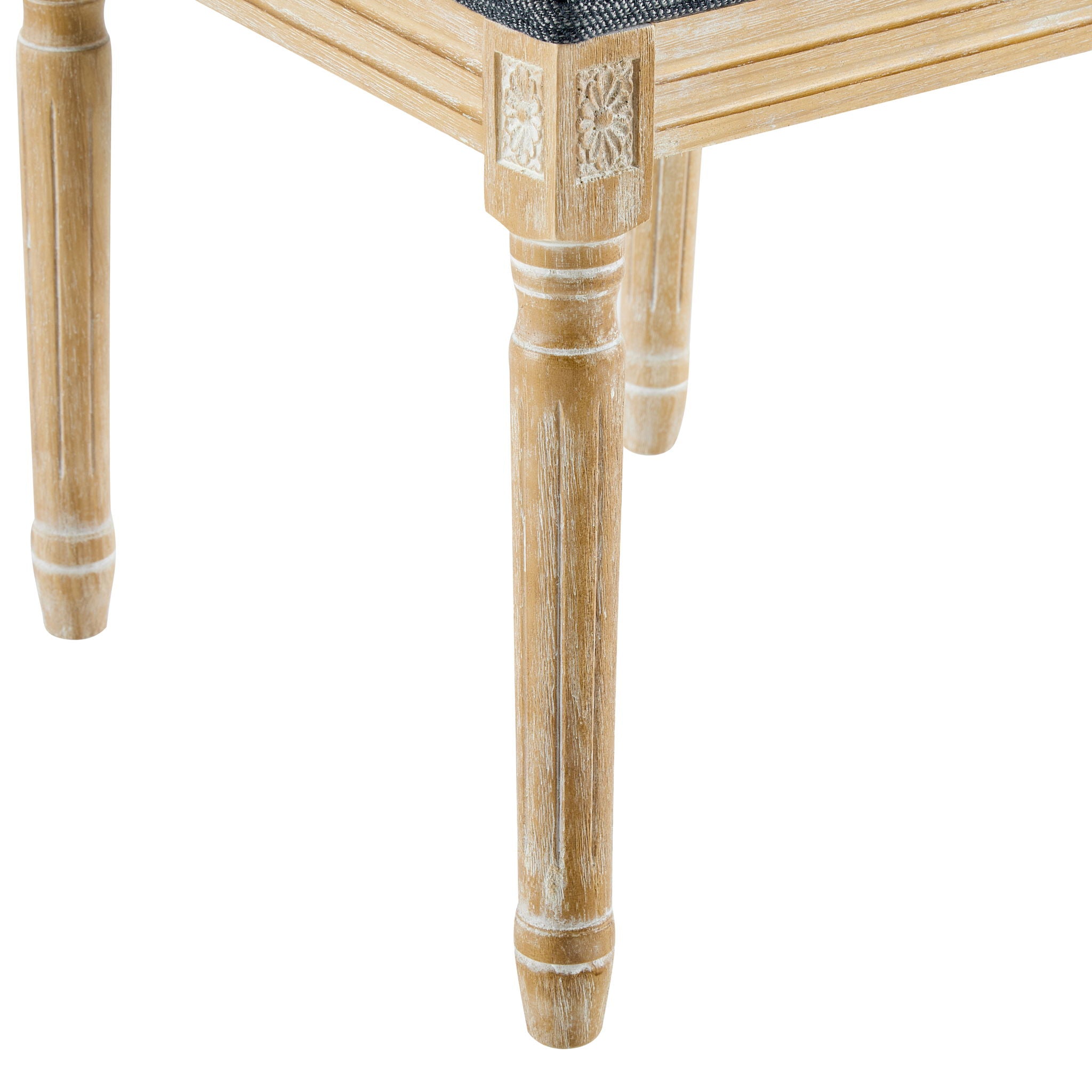 French Country Dining Chair With Rectangular Cane Backrest And Smooth Upholstered Seating - Best Buy Furniture