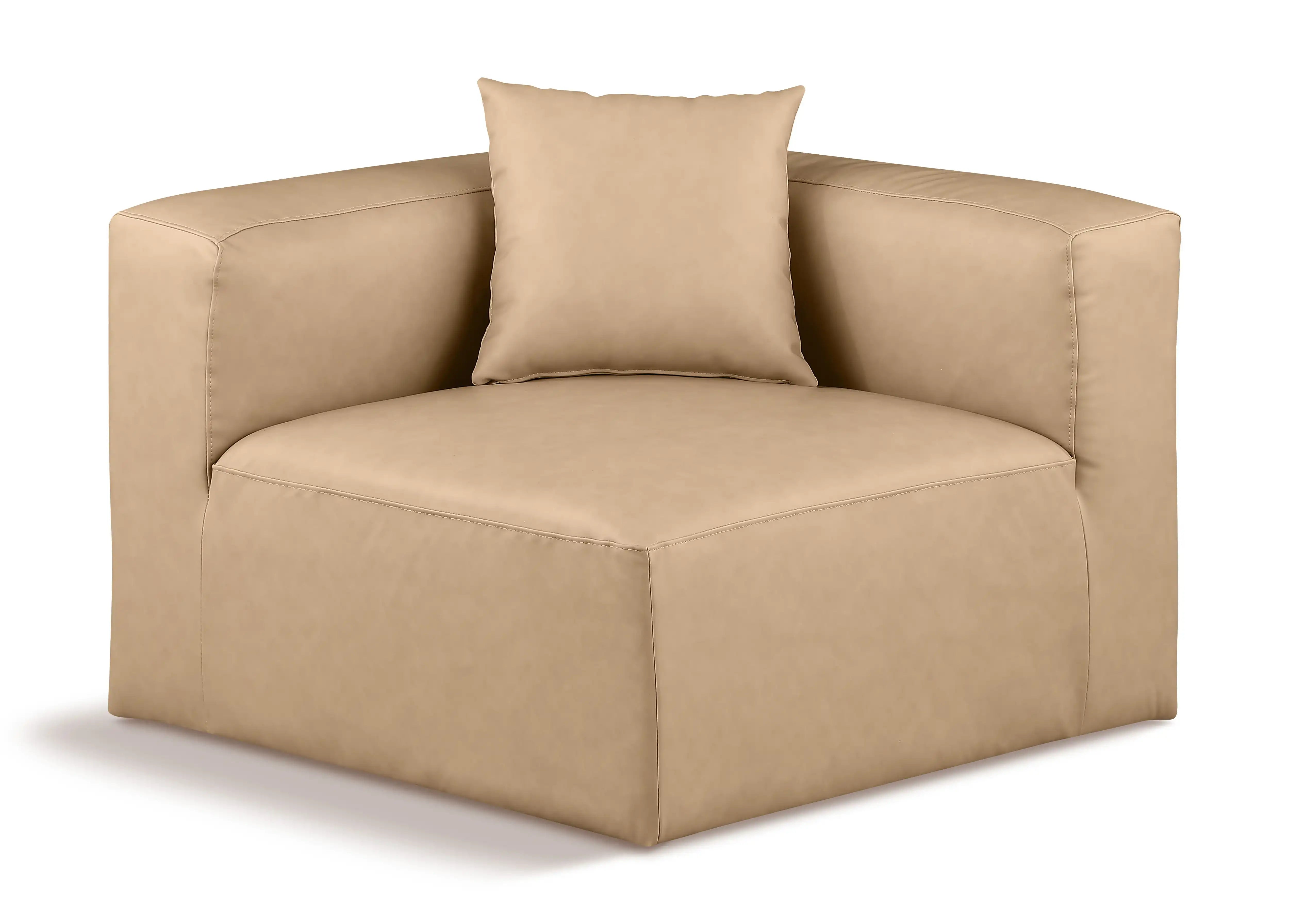 Cube - Corner Chair - Tan - Best Buy Furniture