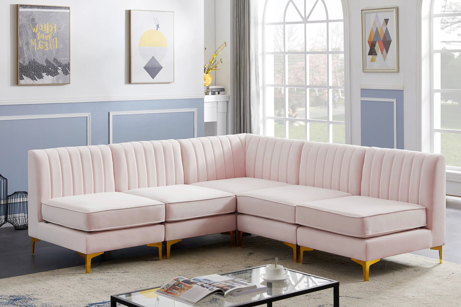 Alina - 5 Piece Armless Sectional - Best Buy Furniture