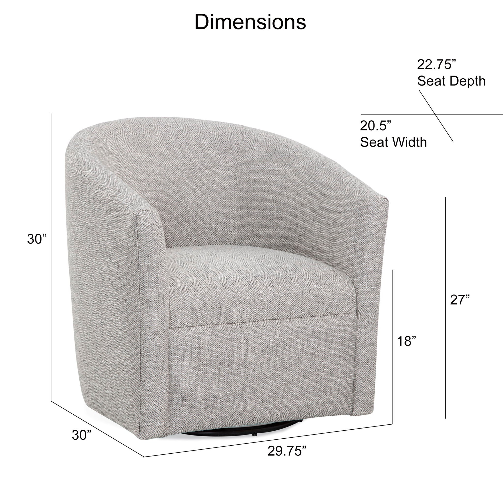 Lainey - Swivel Barrel Chair With 360 Degree Rotation - Best Buy Furniture