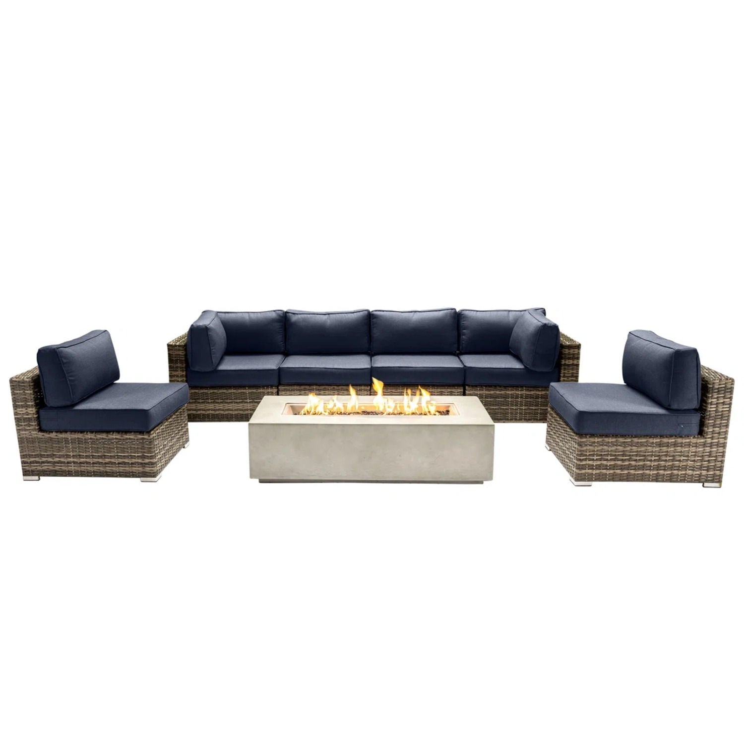 Outdoor Elegance Conversation Set With Fire Pit - Best Buy Furniture