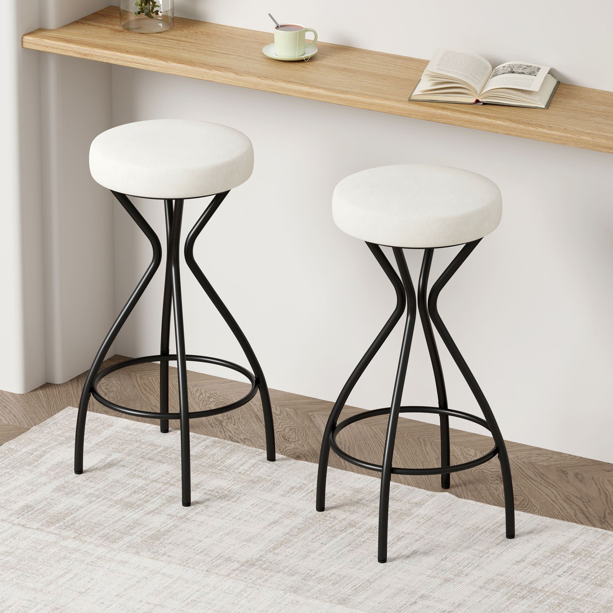 Modern Backless Bar Stools For Kitchen Island (Set of 2) - Best Buy Furniture