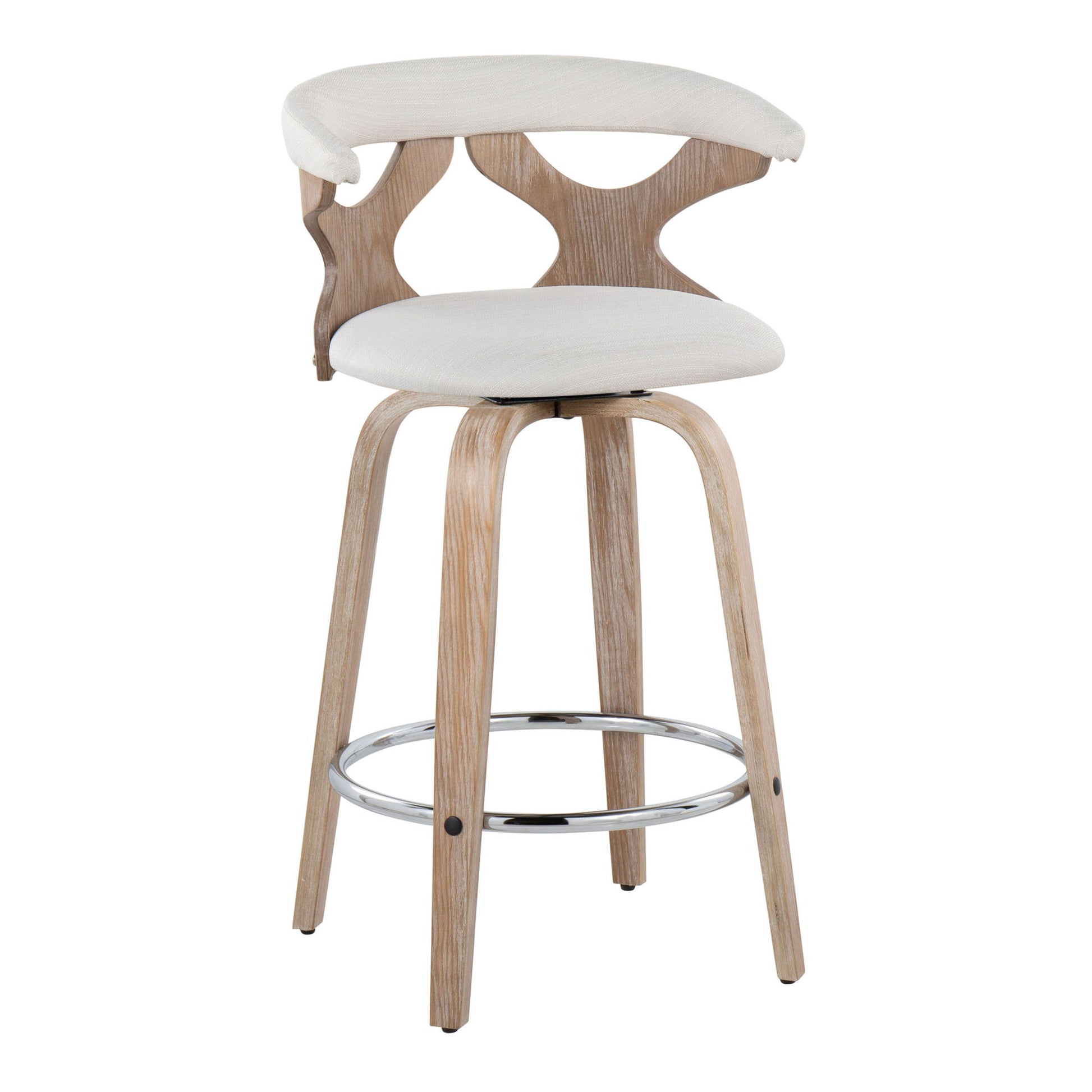 Gardenia - Mid Century Modern Fixed Height Counter Stool With Swivel (Set of 2) - Best Buy Furniture