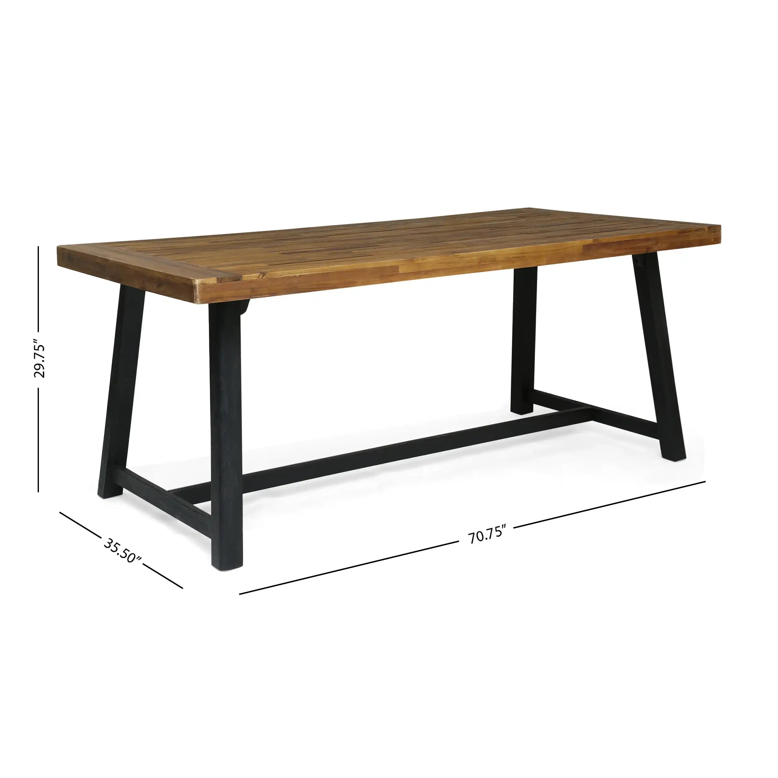 Outdoor Dining Set,Dining Chair Set of 6(Gray+Natural)+Acacia Wood Dining Table - Best Buy Furniture