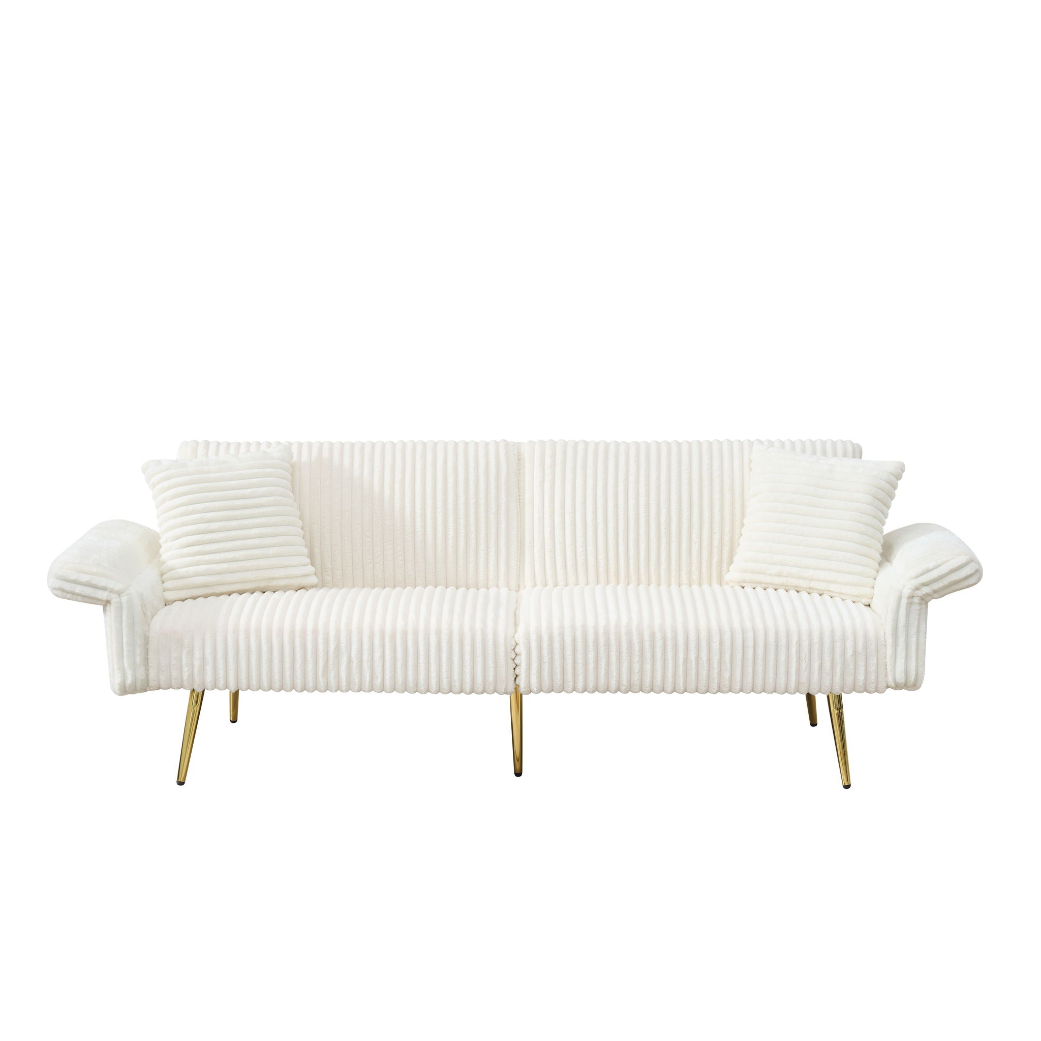 Luxury Corduroy Foldable Double Sofa Bed With Folding Armrests - Best Buy Furniture