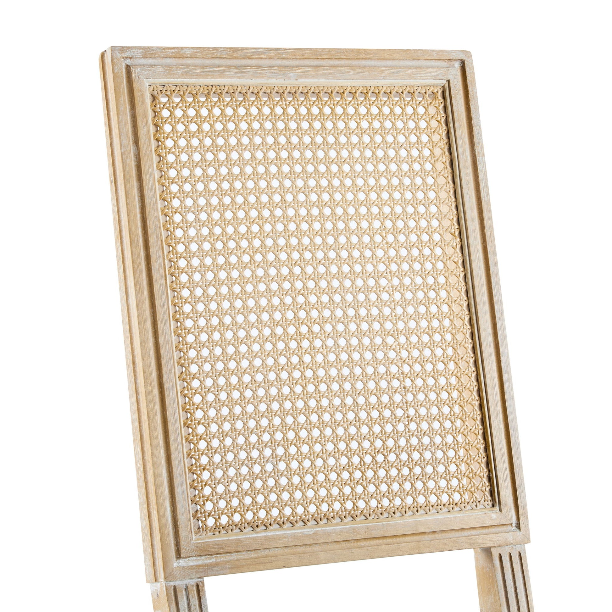 French Country Dining Chair With Rectangular Cane Backrest And Smooth Upholstered Seating - Best Buy Furniture