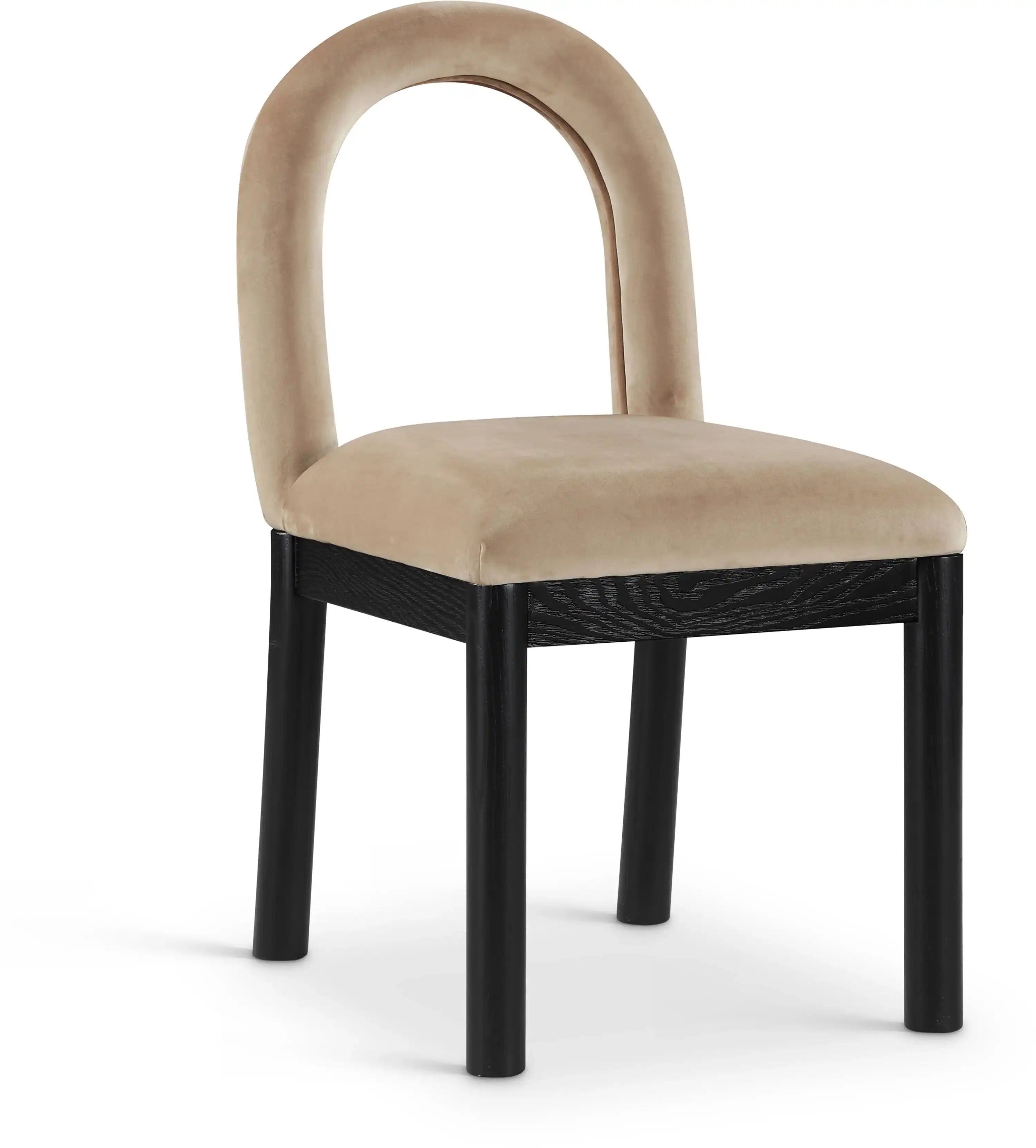 Conrad - Velvet Dining Chair With Black Legs - Best Buy Furniture