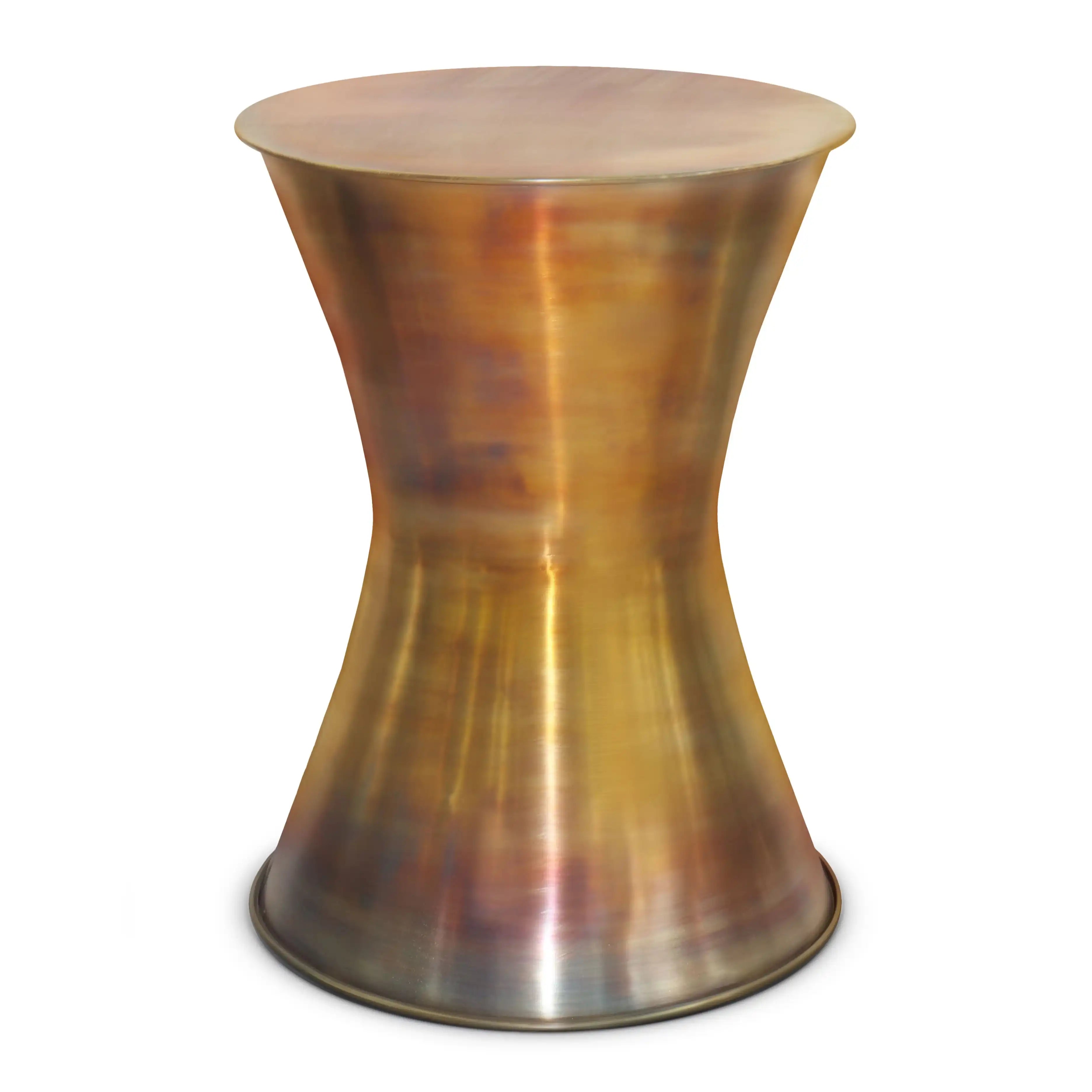 Kenton - Metal Side Table - Tarnished Brass - Best Buy Furniture