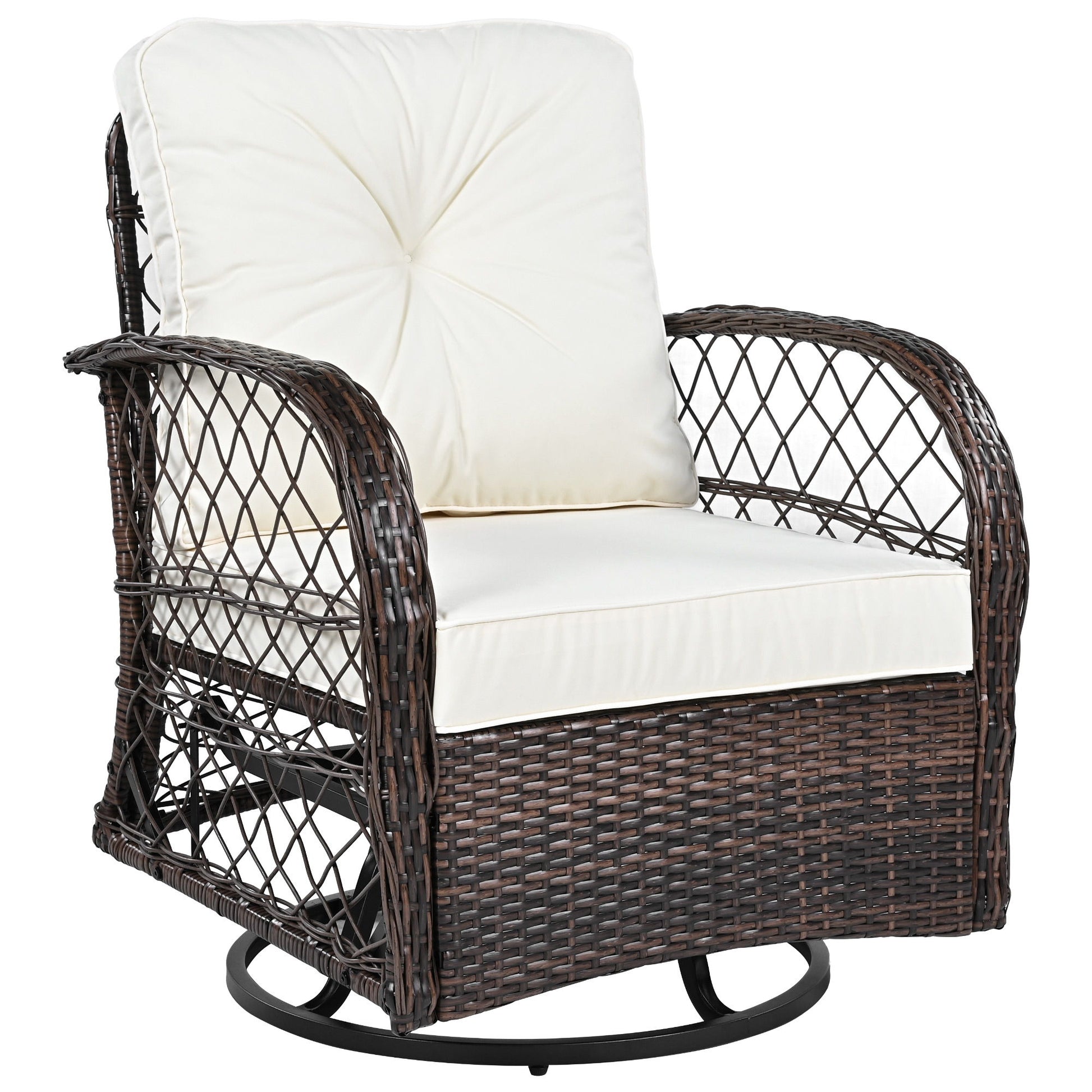 3 Piece Outdoor Chair & Table Set Chat Set, 2 Person Rattan Seating Group - Best Buy Furniture