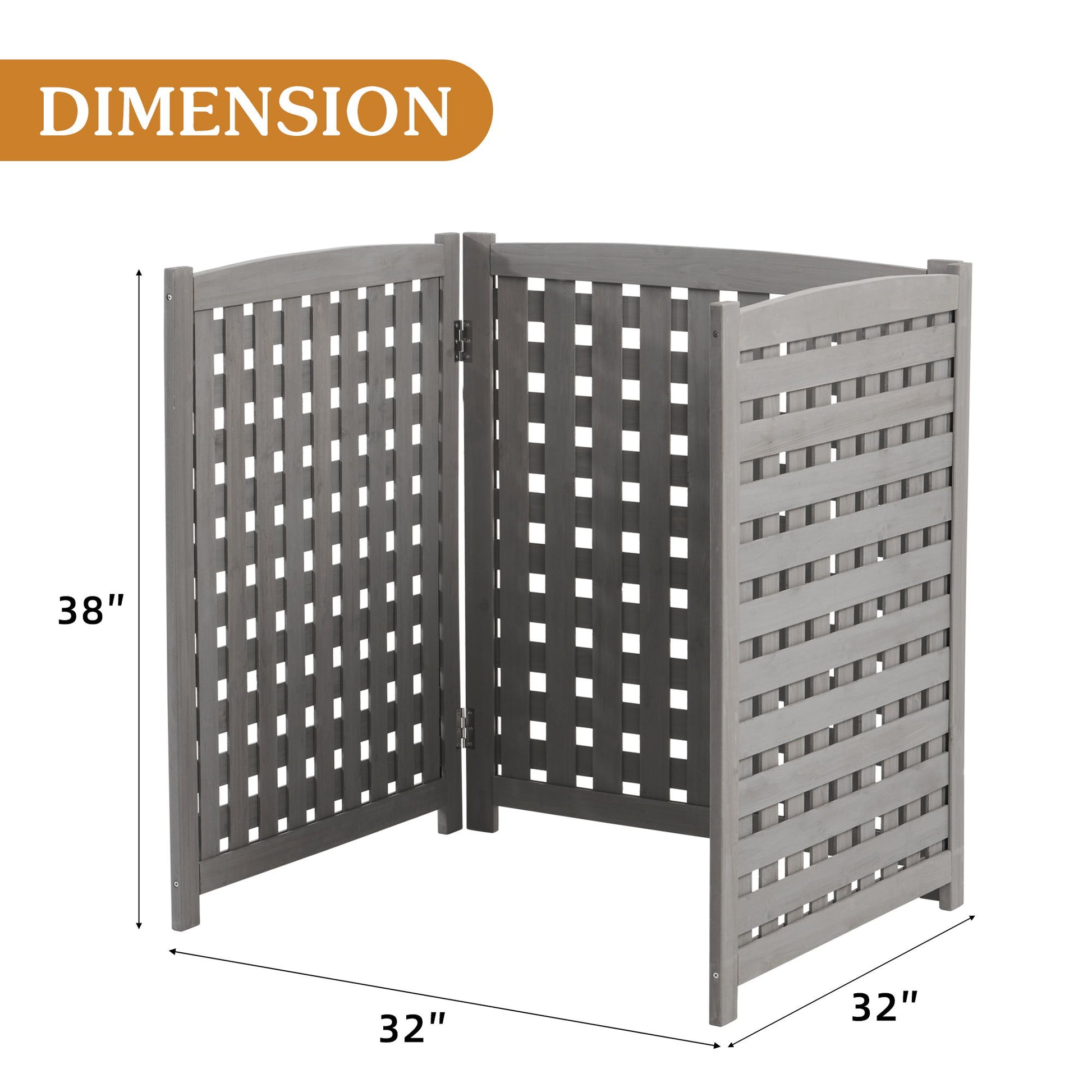 Air Conditioner Fence Screen Outside, Cedar Privacy Fence 3 Panels To Hide Ac & Trash Enclosure - Best Buy Furniture