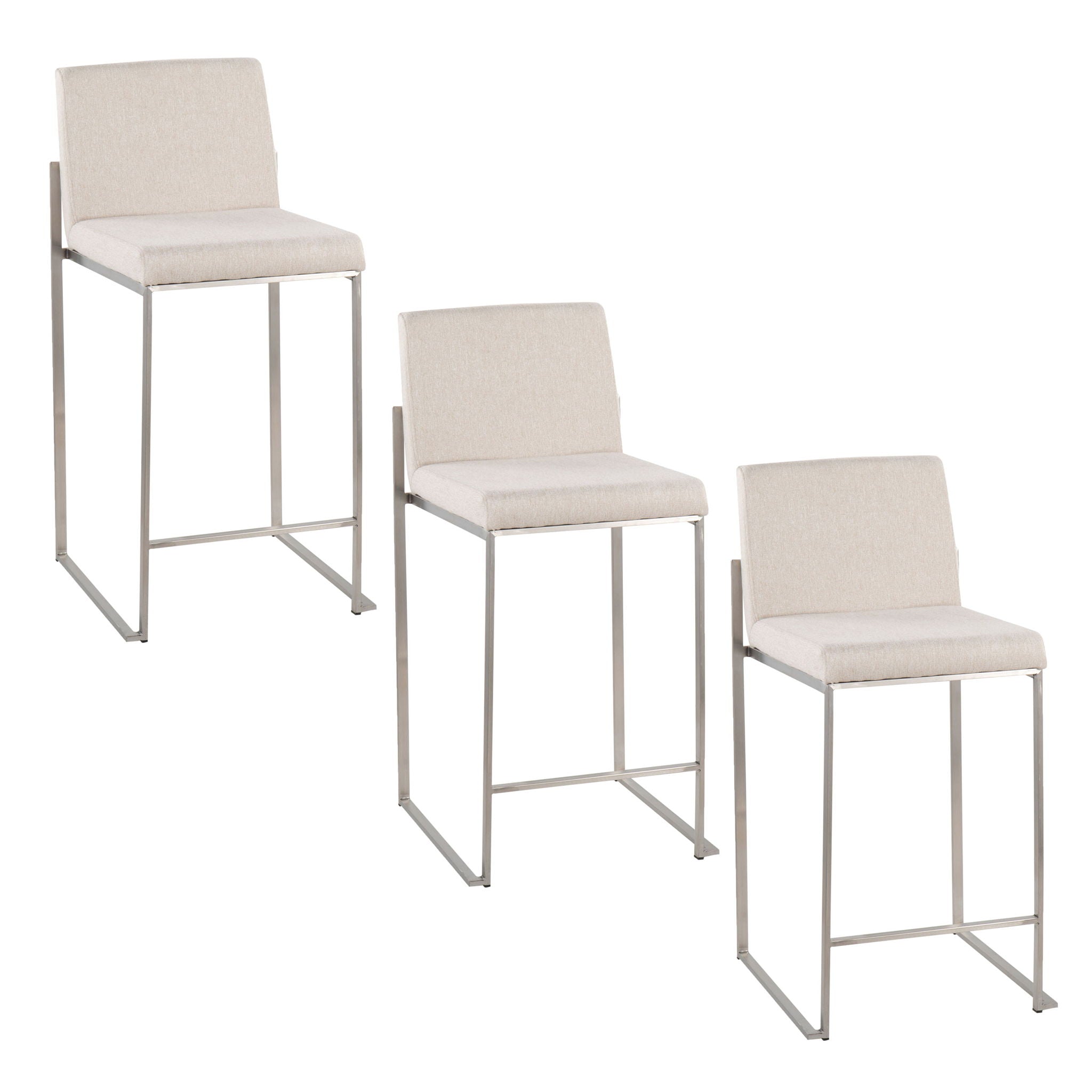 Fuji - Contemporary High Back Counter Stool, Functional Design - Best Buy Furniture