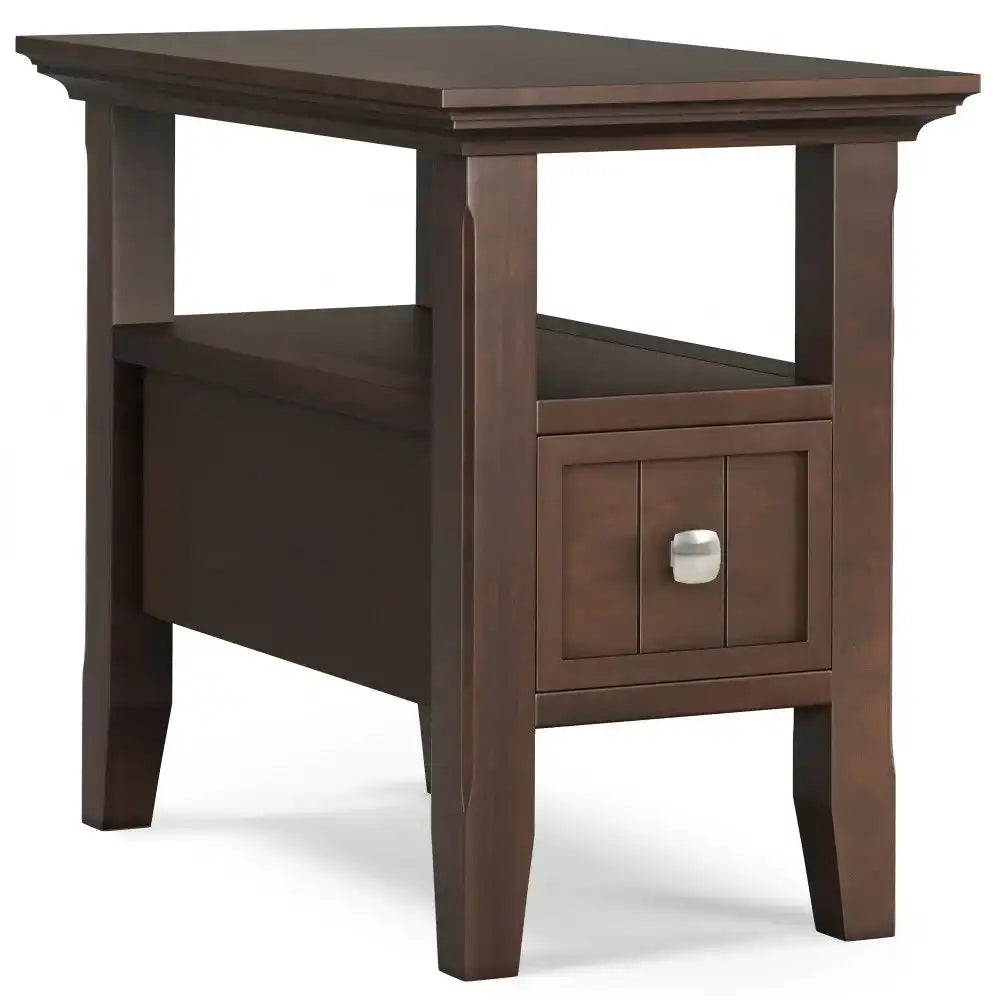 Acadian - Narrow Side Table With Drawer - Brown - Best Buy Furniture