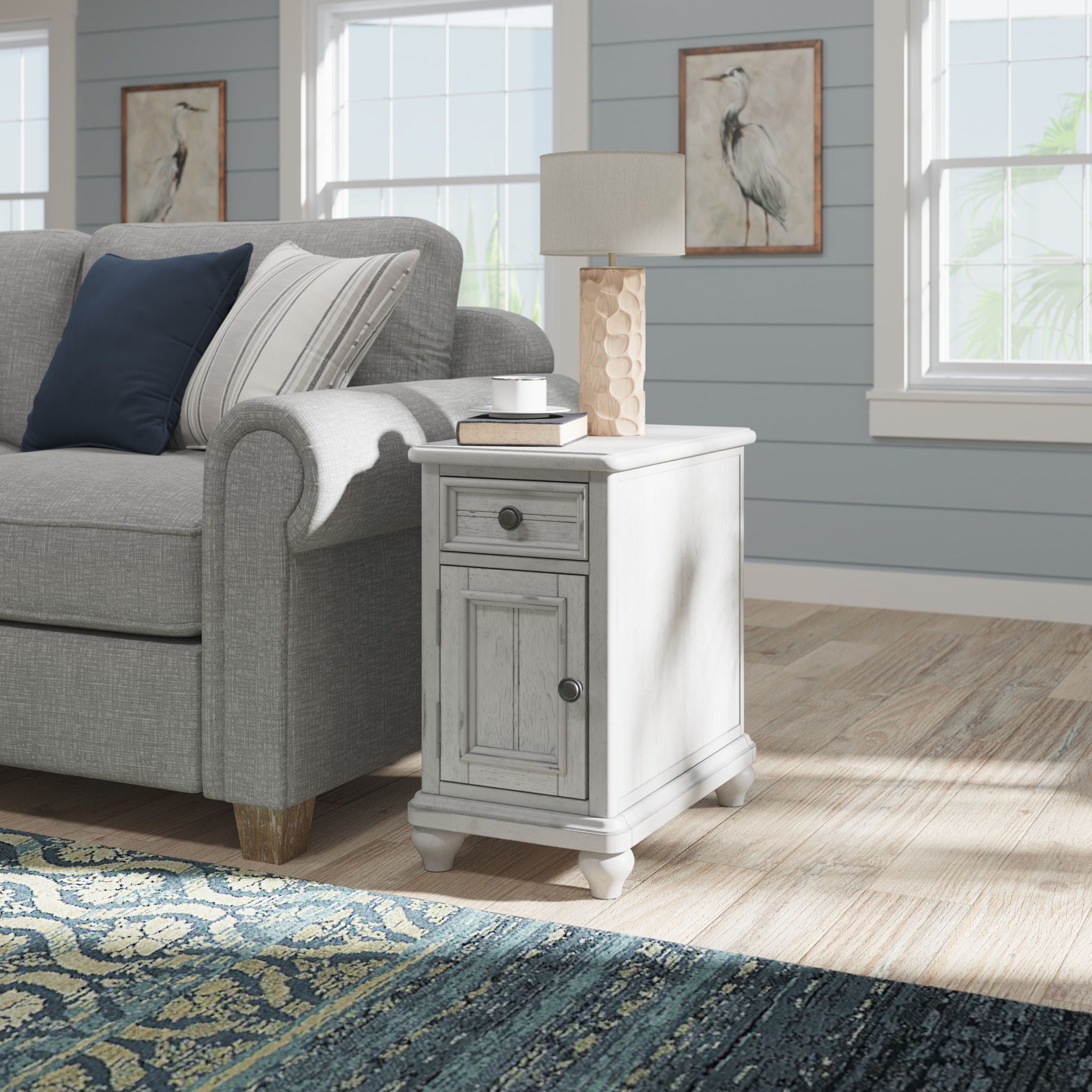 Mariano - Chairside Table - Gray - Best Buy Furniture
