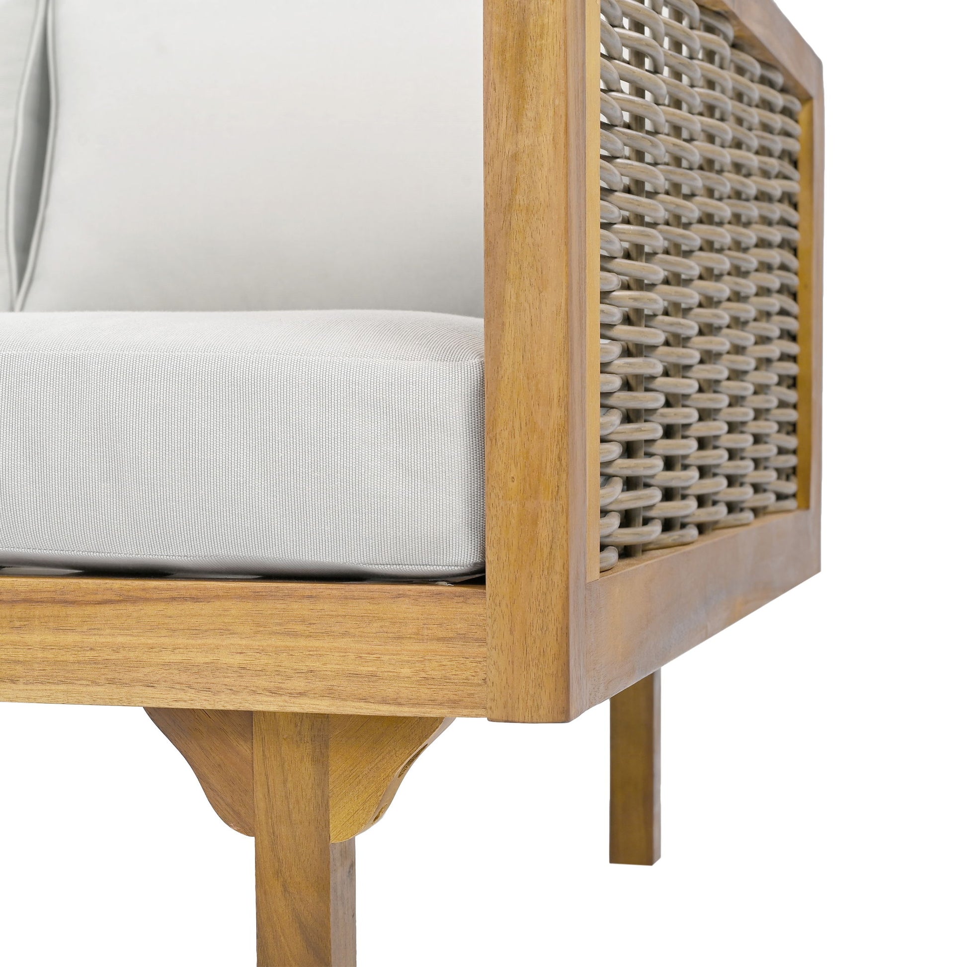 Claremont - 3 Seater Daybed Teak Acacia Wood Water Resistant Cushions - Best Buy Furniture