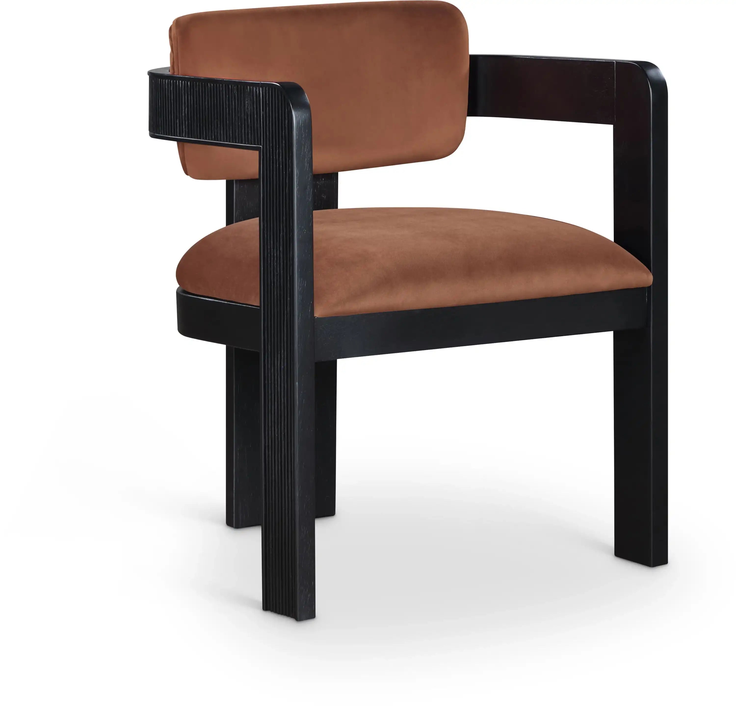 Sacha - Velvet Dining Chair With Black Base (Set of 2) - Best Buy Furniture