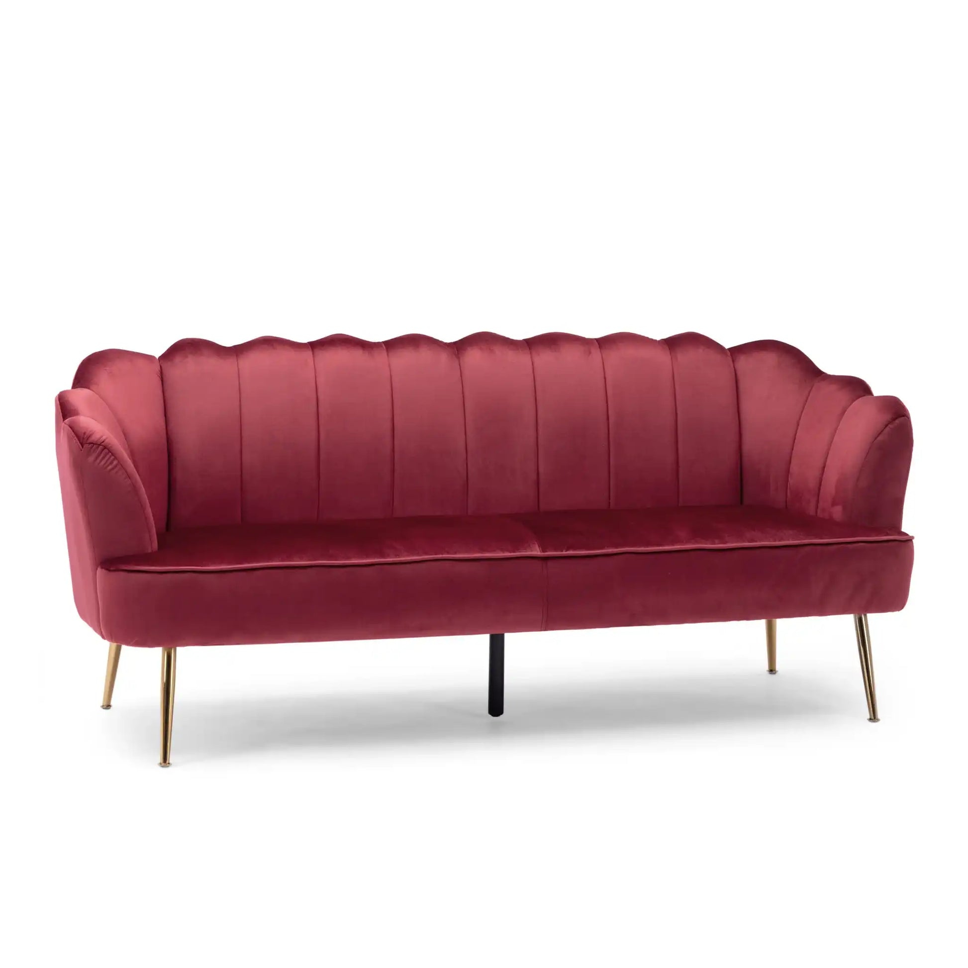 Modern Glam 3 Seater Sofa With Velvet Texture - Best Buy Furniture