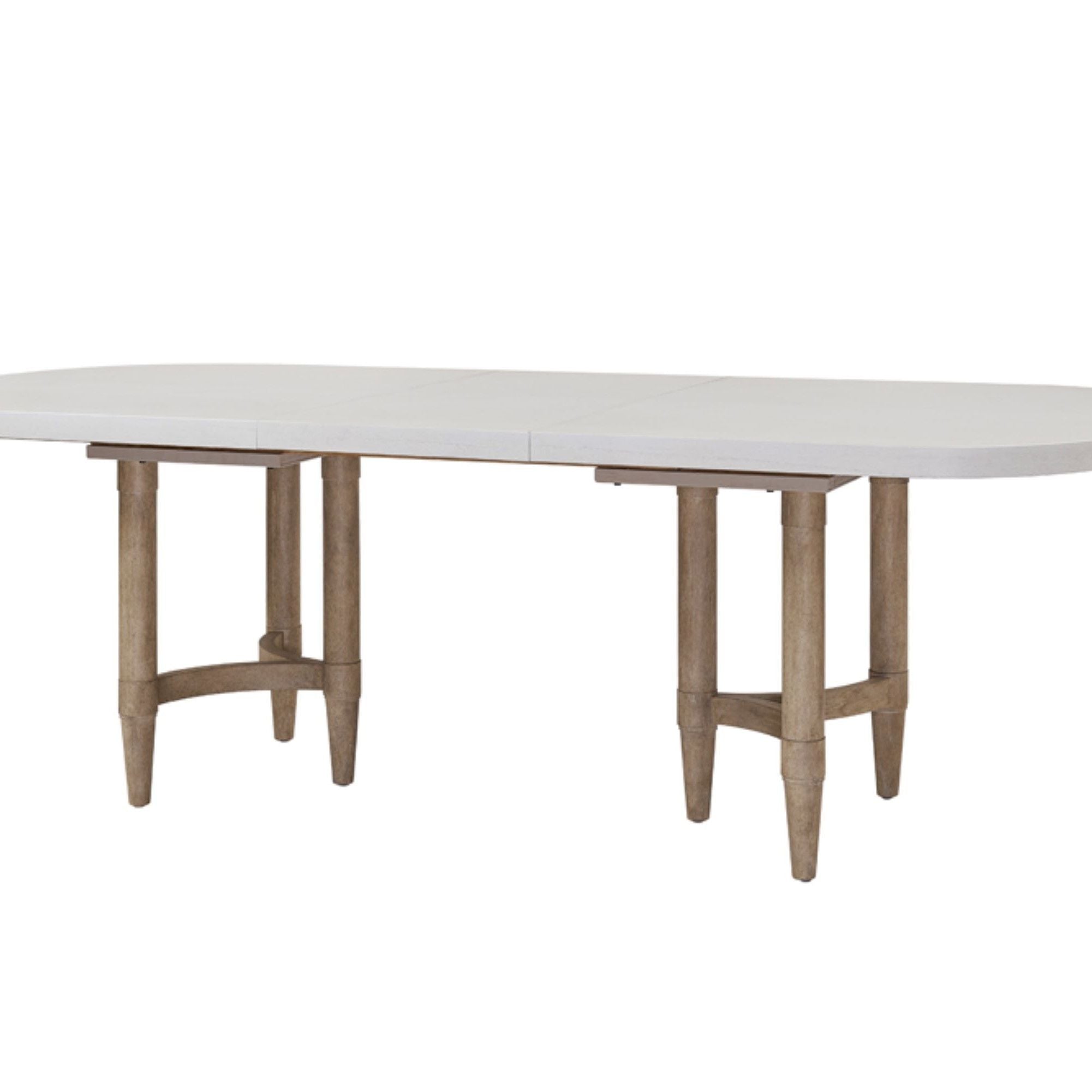 Triad - Double Pedestal Dining Table With Leaf - Sand - Best Buy Furniture