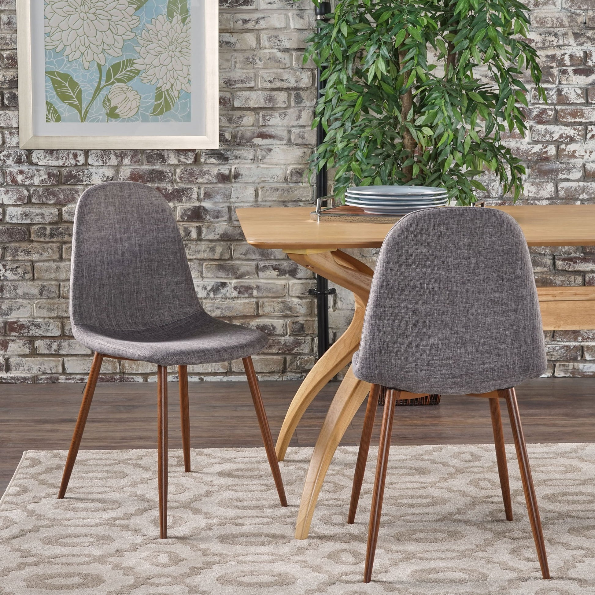 Modern Minimalist Fabric Dining Chair With Iron Legs - Best Buy Furniture