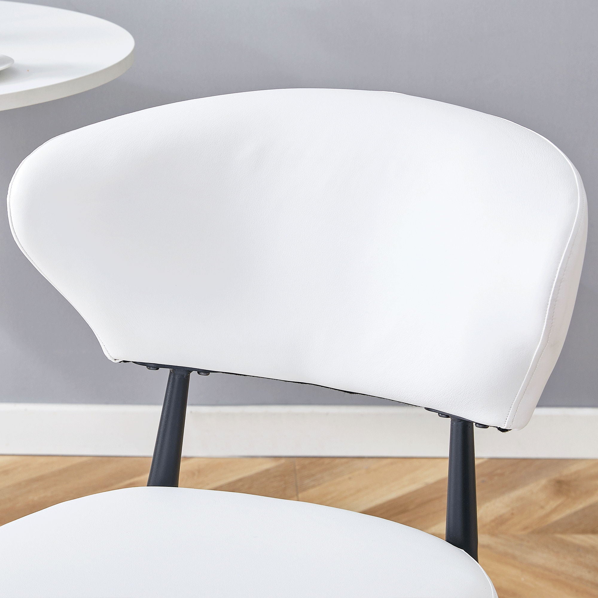 Minimalist Ergonomic Dining Chair With Curved Backres (Set of 4) - Best Buy Furniture