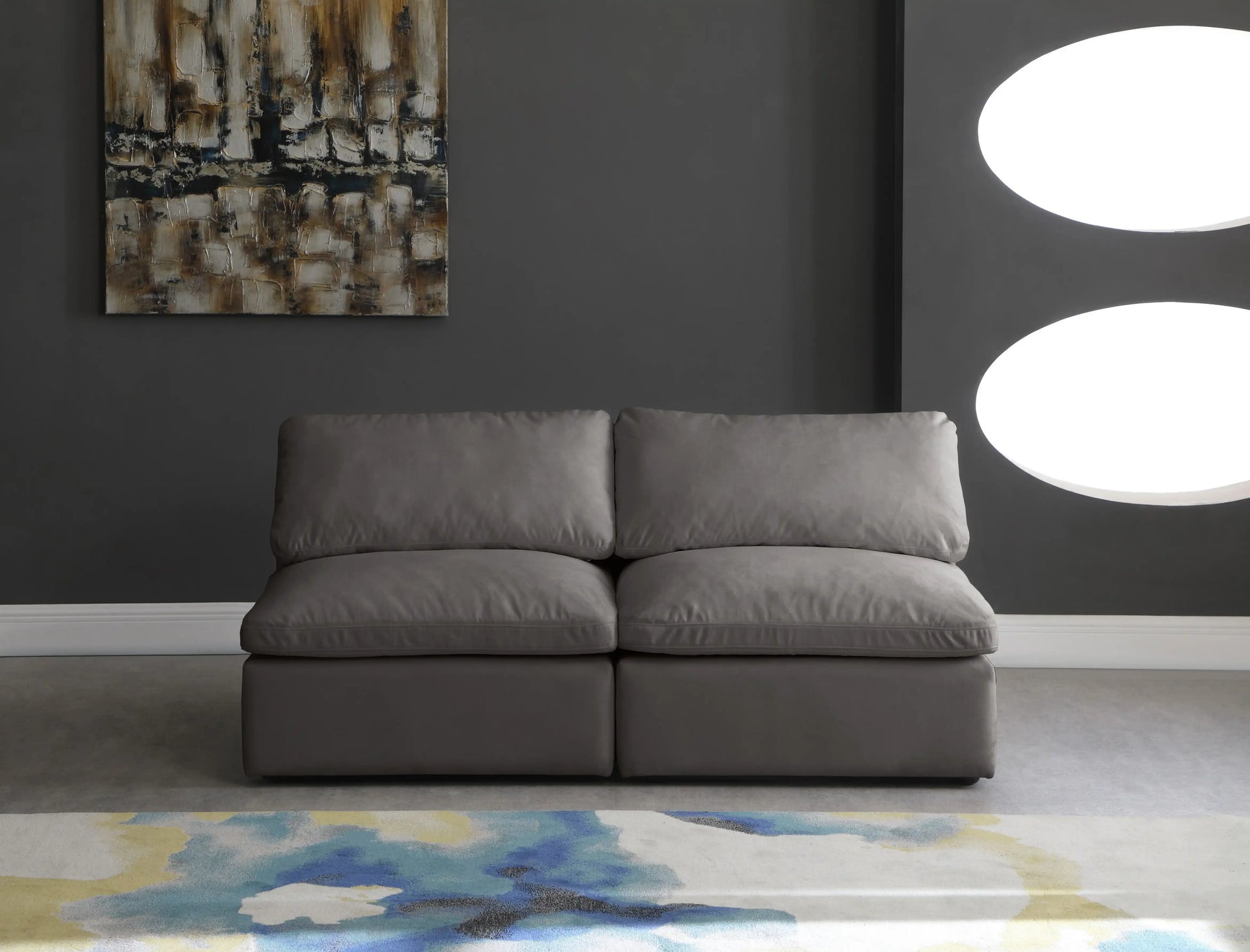 Plush - Modular Armless 2 Seat Sofa - Best Buy Furniture