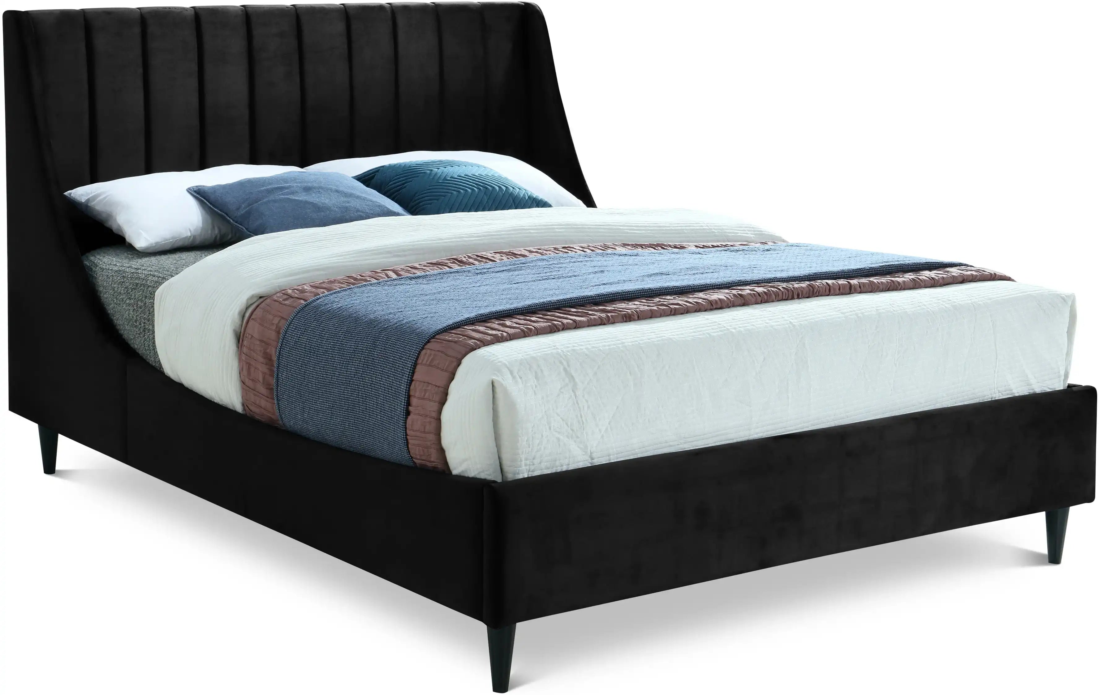 Eva - Velvet Bed - Best Buy Furniture