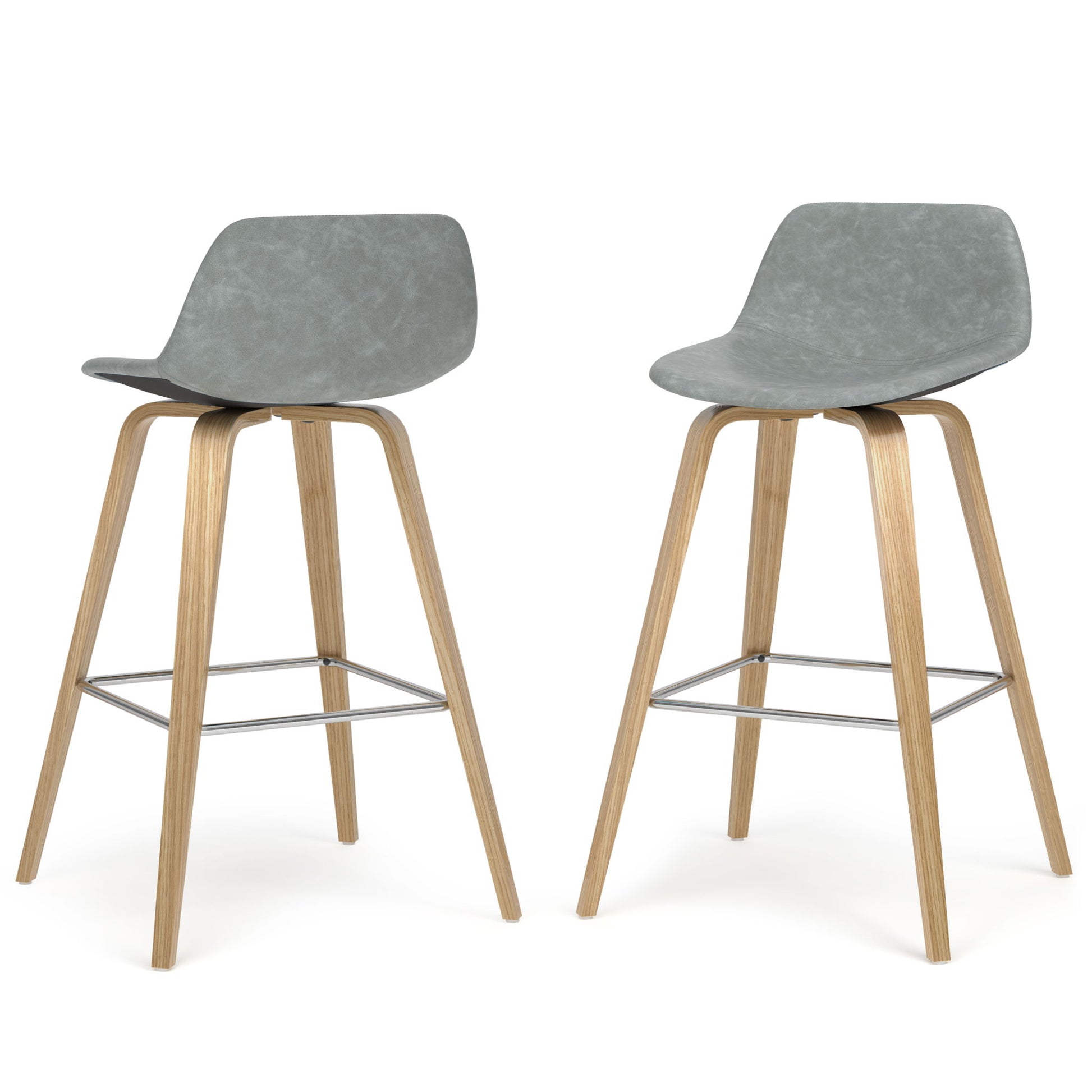 Randolph Bentwood - Upholstered Counter / Bar Height Stool (Set of 2) - Best Buy Furniture