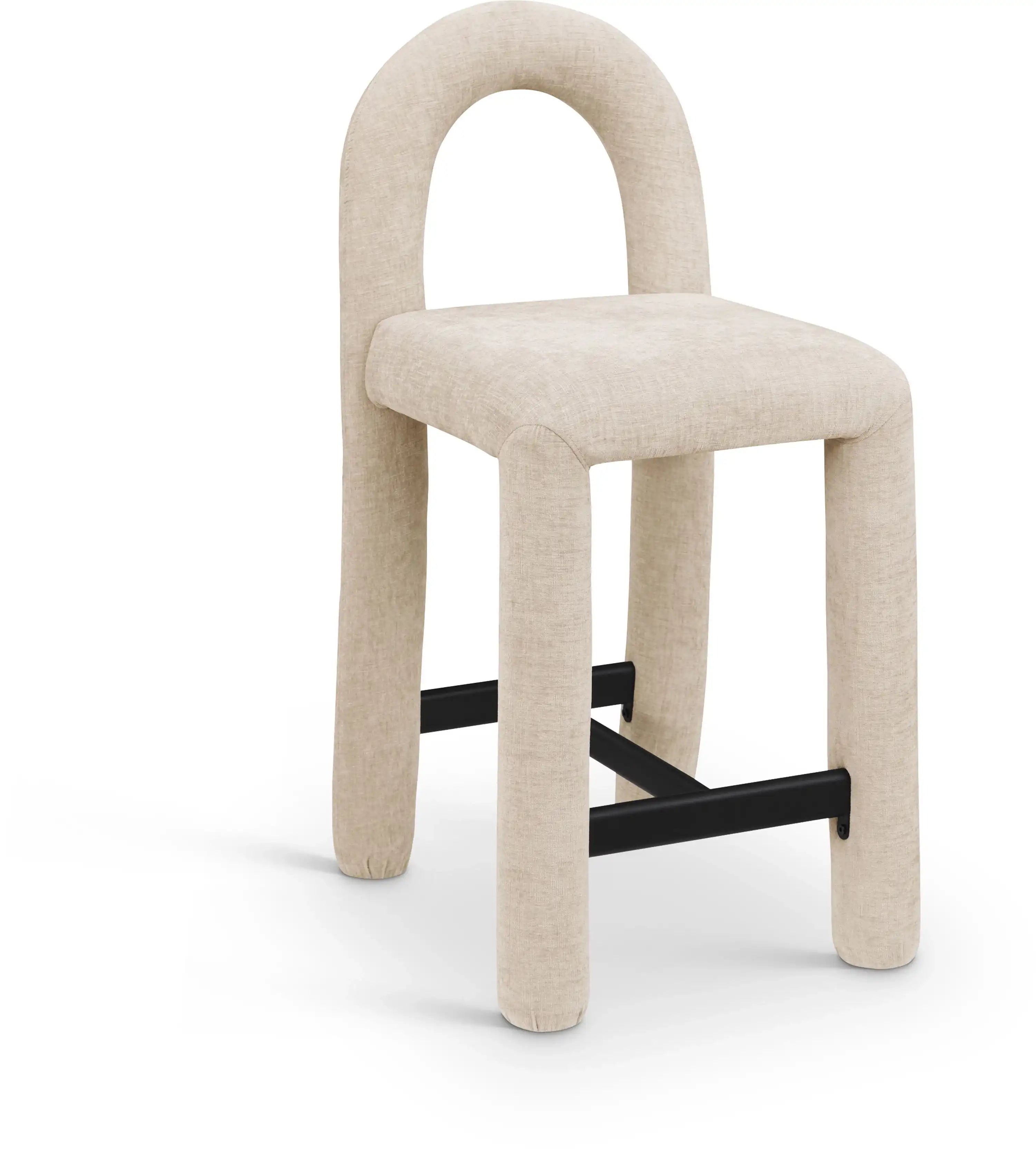 Amari - Chenille Fabric Stool - Best Buy Furniture