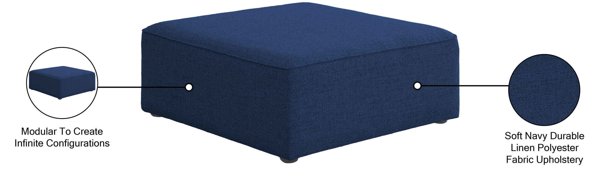 Cube - Linen Ottoman - Best Buy Furniture