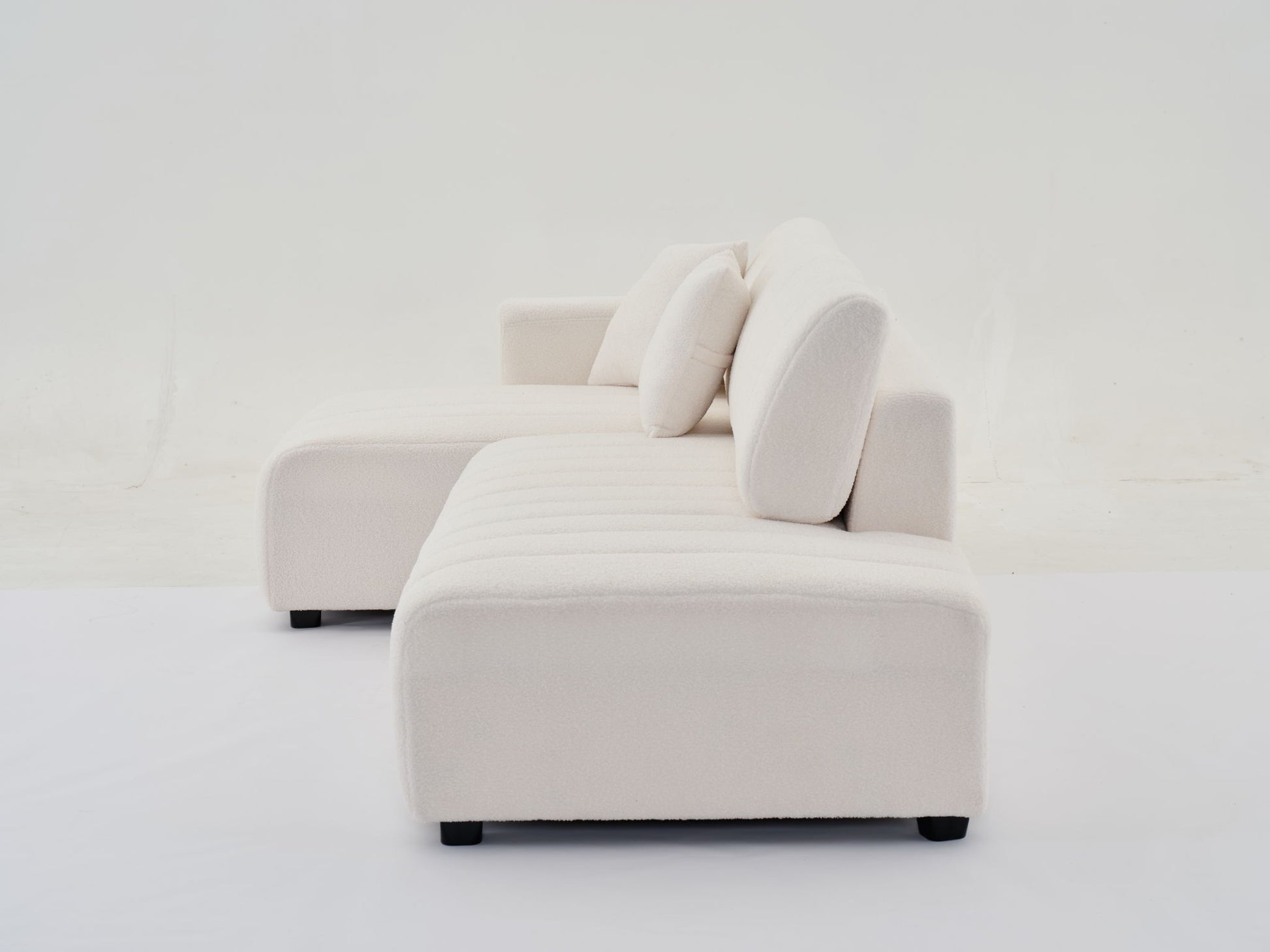 Jessica - Lamb Wool Sectional Sofa With Chaise, Versatile Configuration - Best Buy Furniture