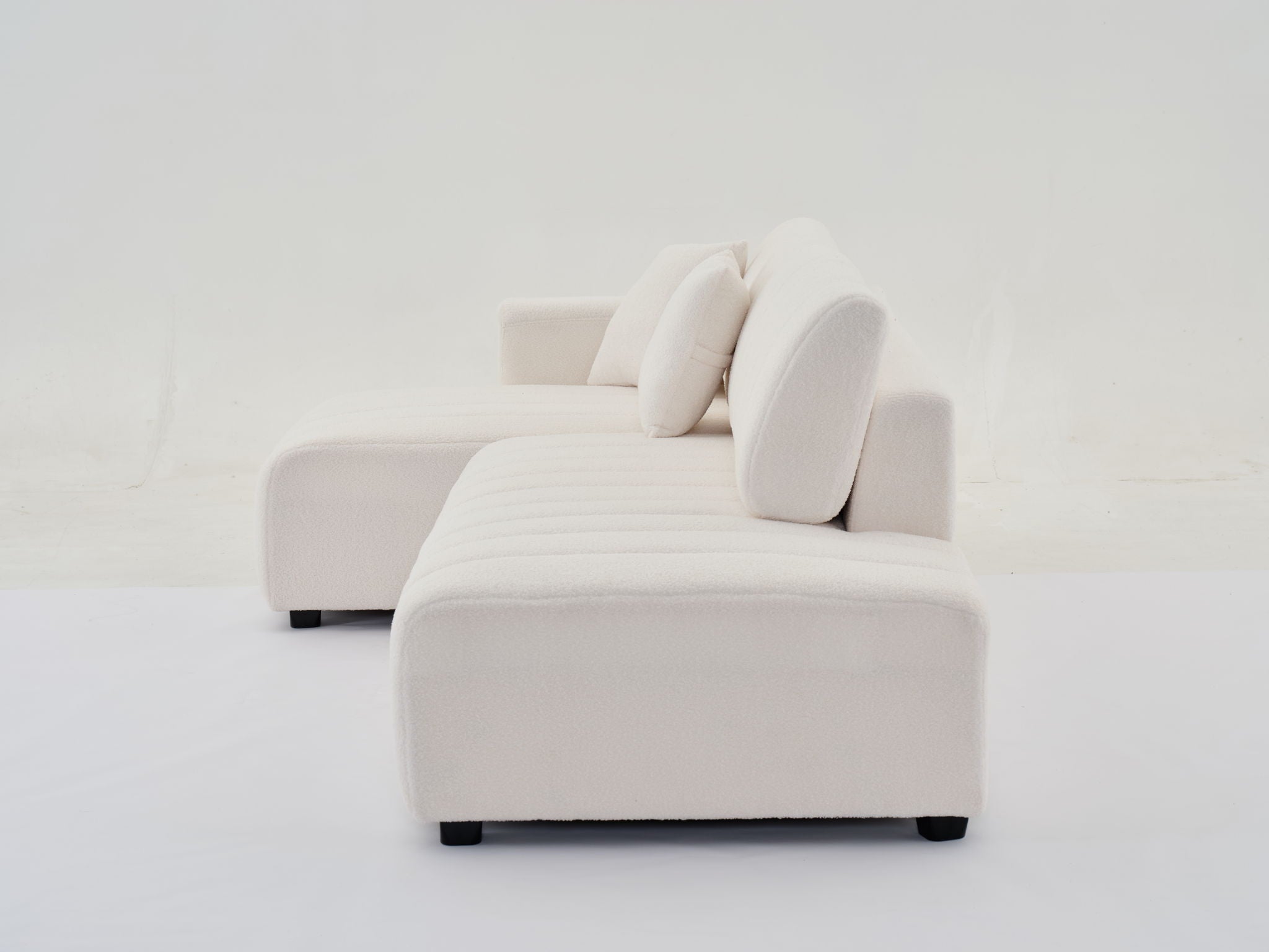 Jessica - Lamb Wool Sectional Sofa With Chaise, Versatile Configuration - Best Buy Furniture