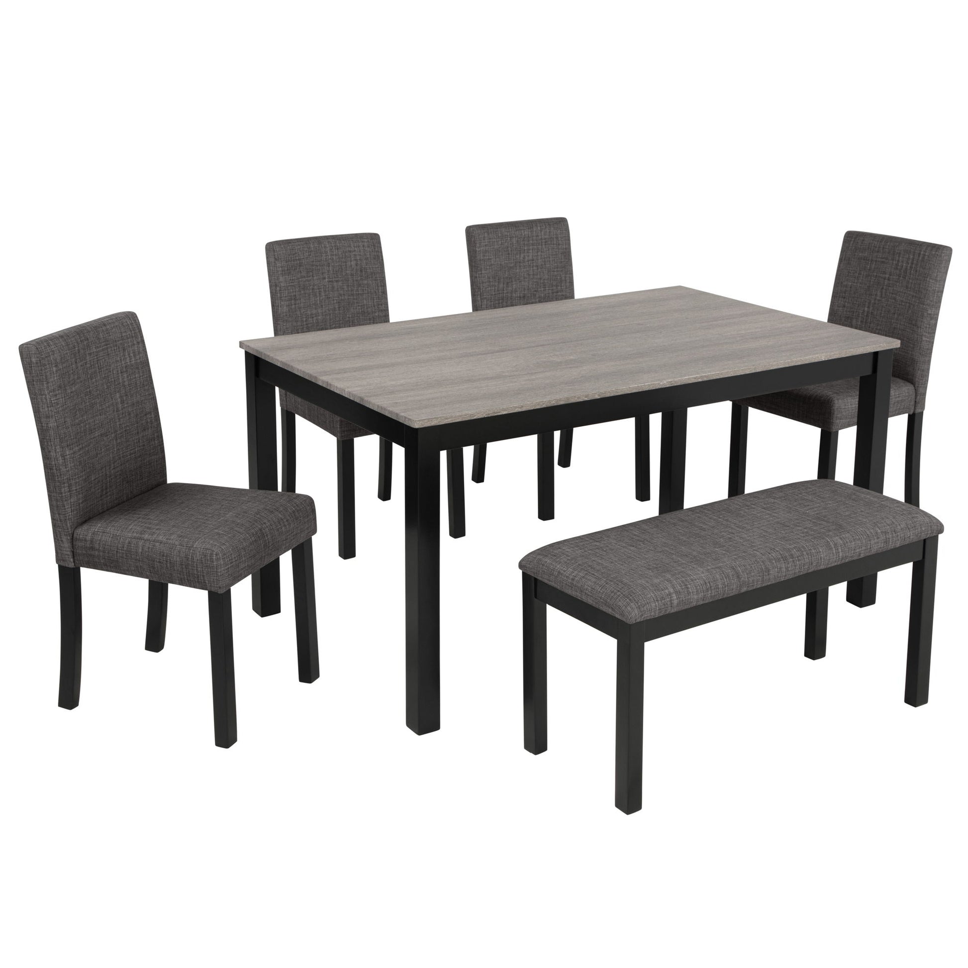 Modern Dining Table Set With Upholstered Chairs For Dining Room - Best Buy Furniture