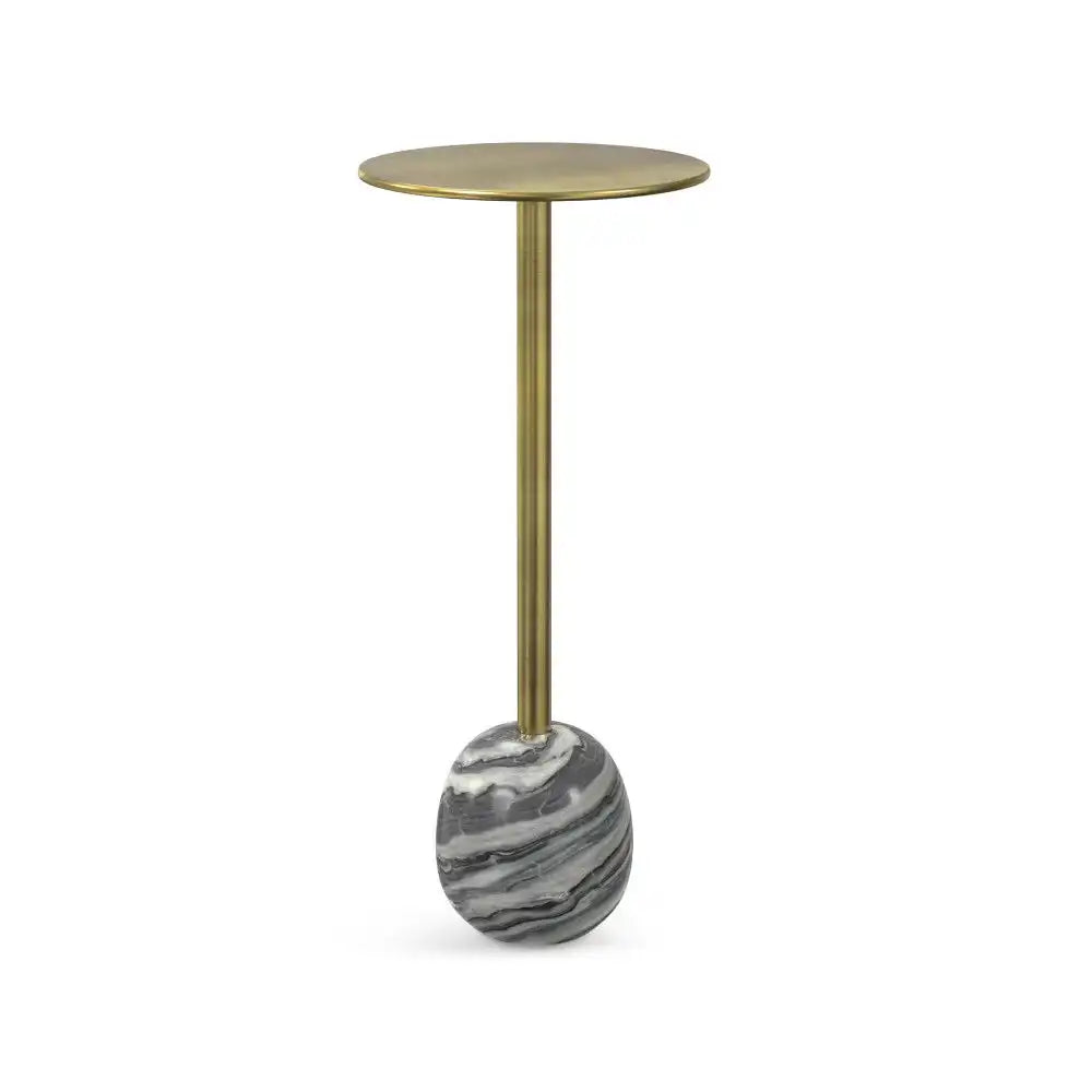 Melene - Side Table - Gray / Gold - Best Buy Furniture