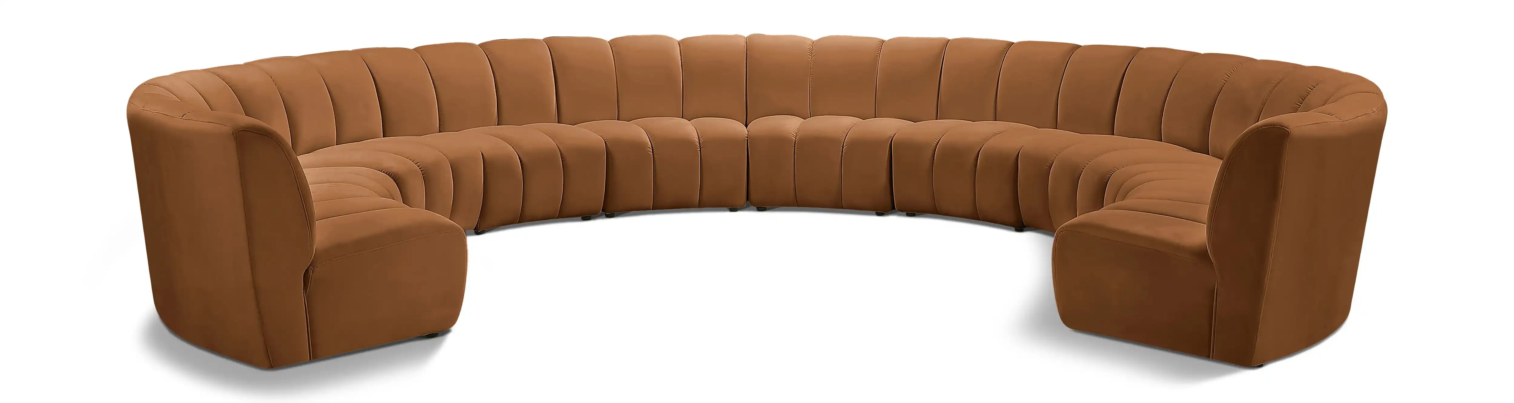 Infinity - 10 Piece Modular Sectional - Saddle - Best Buy Furniture