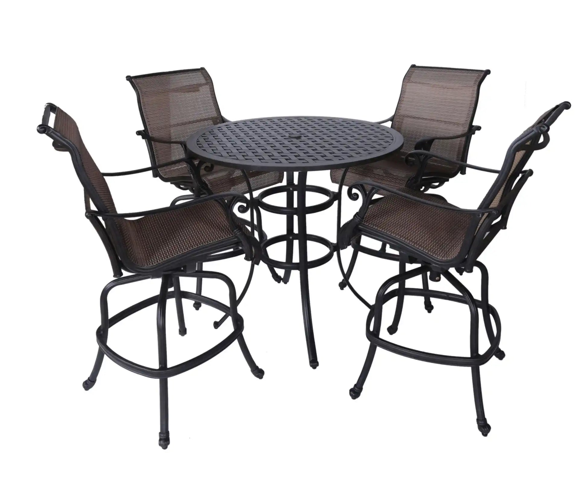 5 Piece Bar Height Dining Set - Antique Bronze - Best Buy Furniture