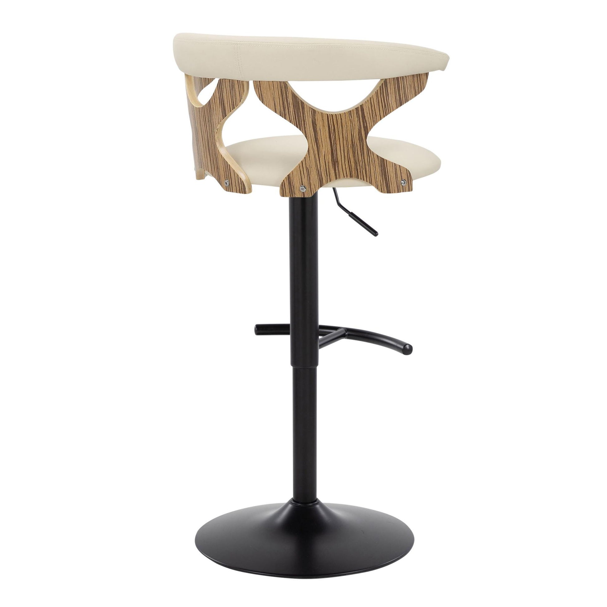 Gardenia - Contemporary Adjustable Barstool & Swivel With Rounded T Footrest (Set of 2) - Best Buy Furniture