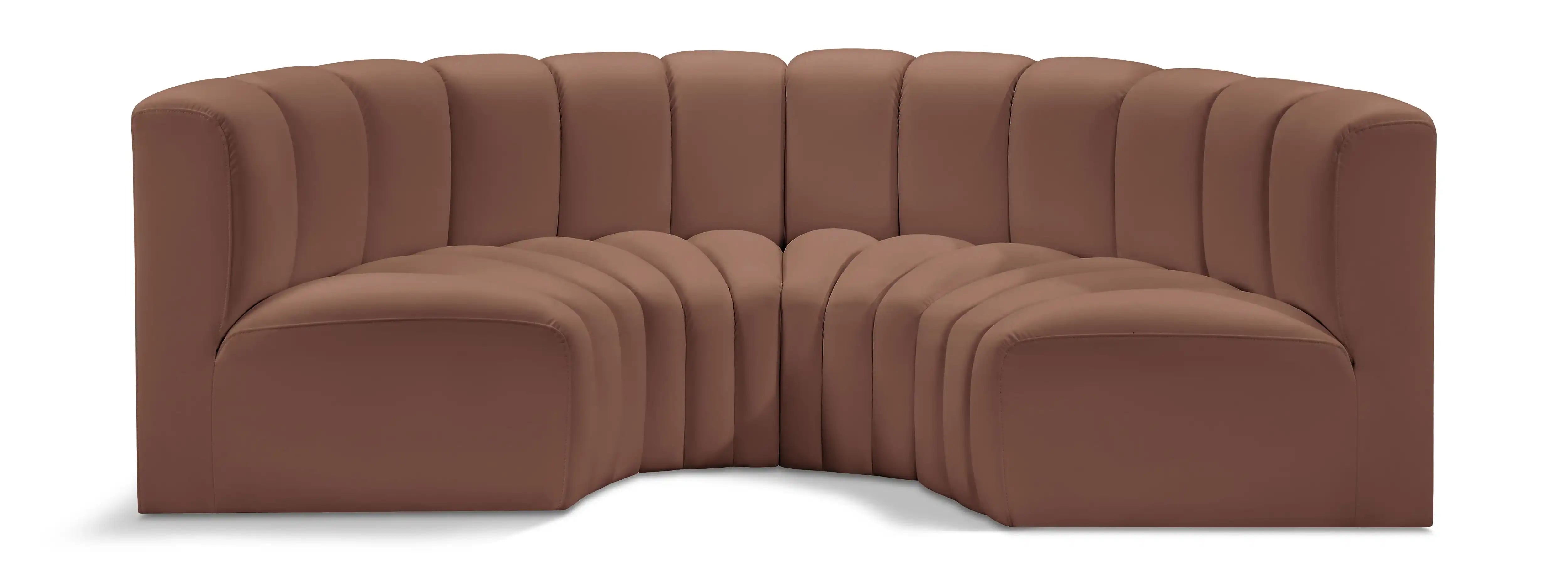 Arc - Faux Leather 4 Piece U-Shaped Modular Sofa - Best Buy Furniture