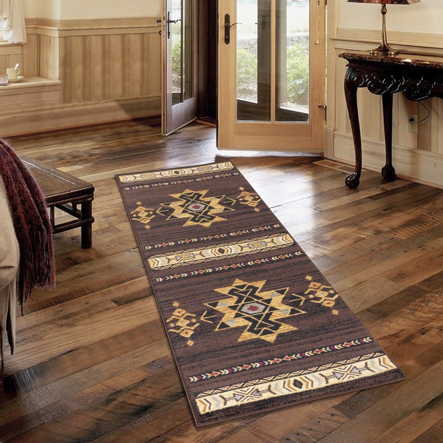 Tribes - 5'3" X 7'3" Southwest Area Rug - Brown - Best Buy Furniture