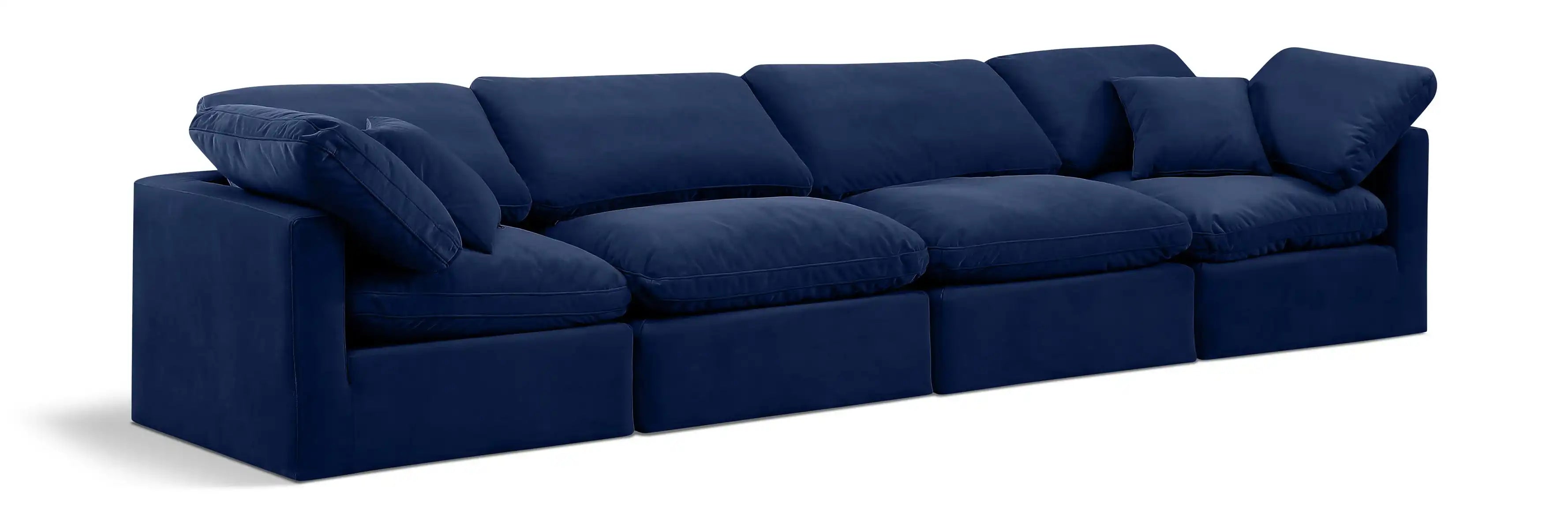 Indulge - Velvet 4 Seat Modular Sofa - Best Buy Furniture