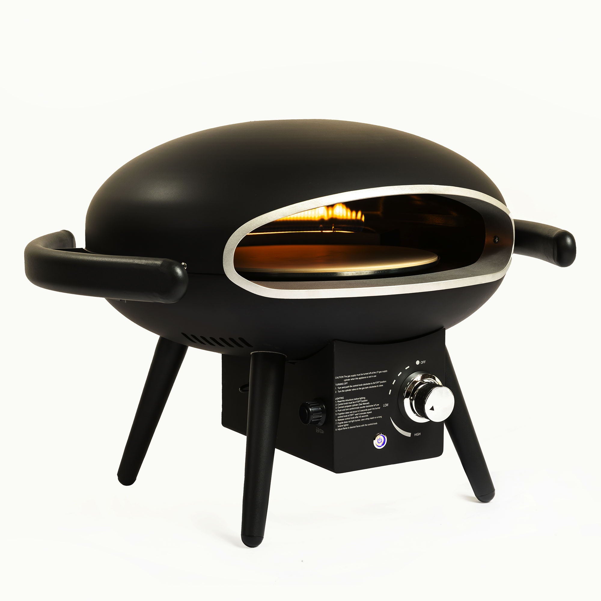 Gas Pizza Oven, Propane Outdoor Pizza Oven, Portable Pizza Oven For 12" Pizzas, With Gas Hose&Regulator - Black - Best Buy Furniture