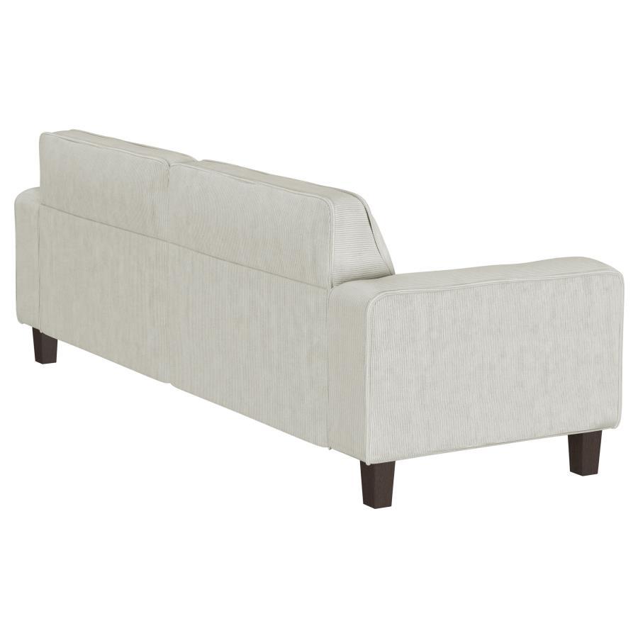 Deerhurst - Upholstered Track Arm Tufted Sofa - Greige - Best Buy Furniture