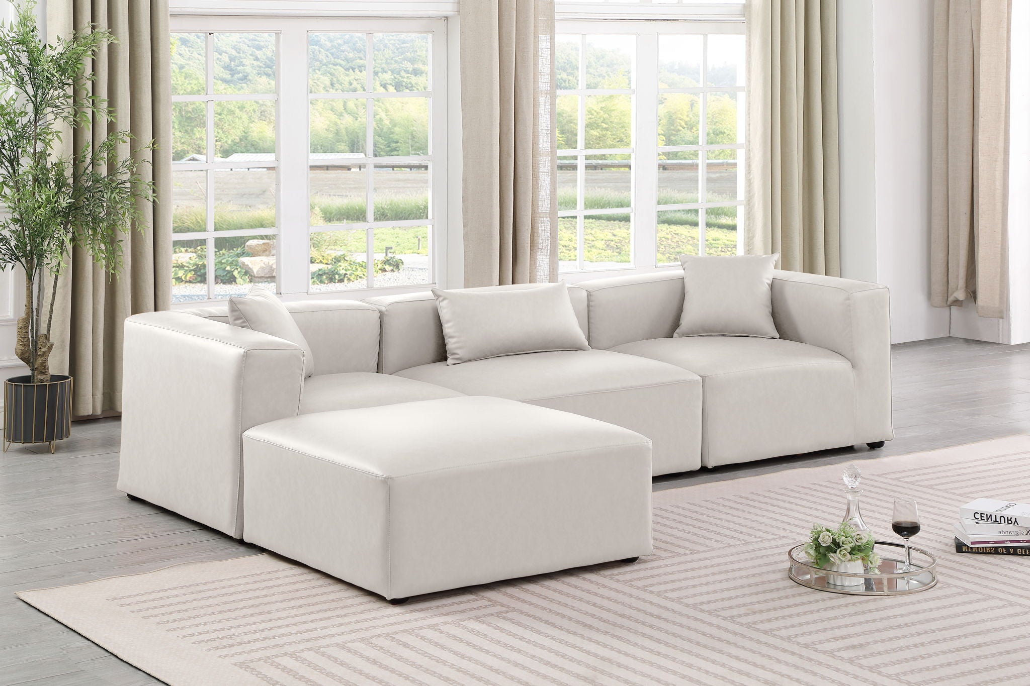 Cube - 4 Piece Modular Sectional With Chaise - Best Buy Furniture