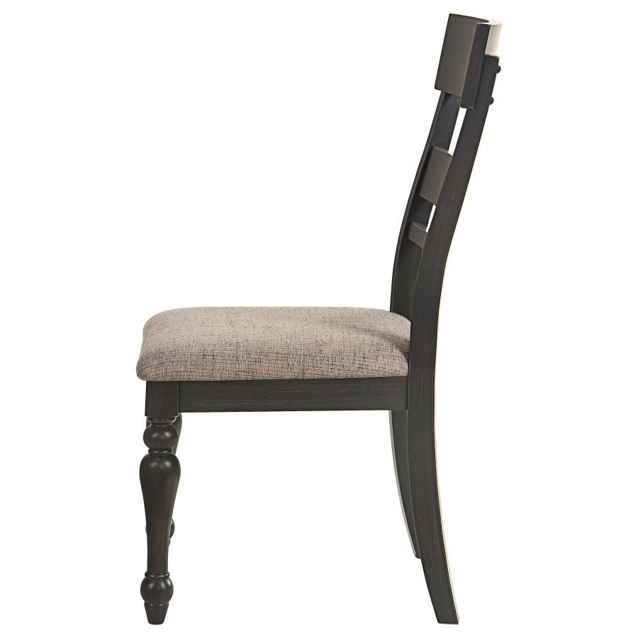 Bridget - Wood Dining Side Chair (Set of 2) - Charcoal - Best Buy Furniture