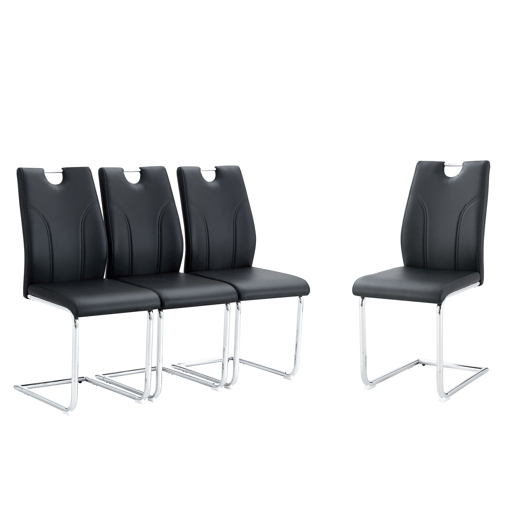 Light Luxury Bow Shaped Chairs With Electroplated Metal Legs, Sun And Stain Resistant, Dining Room And Living Room Set - Black - Best Buy Furniture