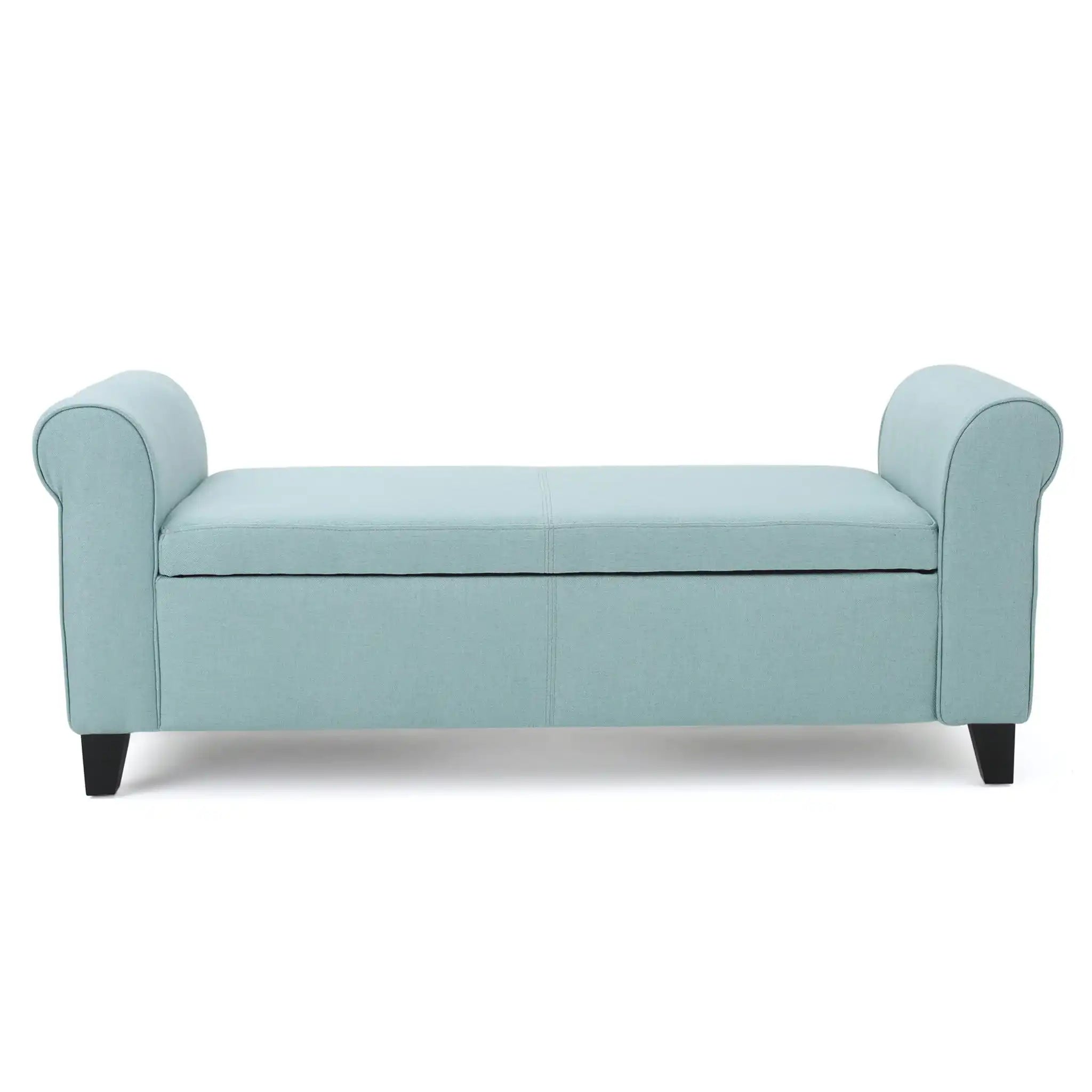 Hayes - Armed Storage Bench With Rolled Arms And Button Tufting - Best Buy Furniture