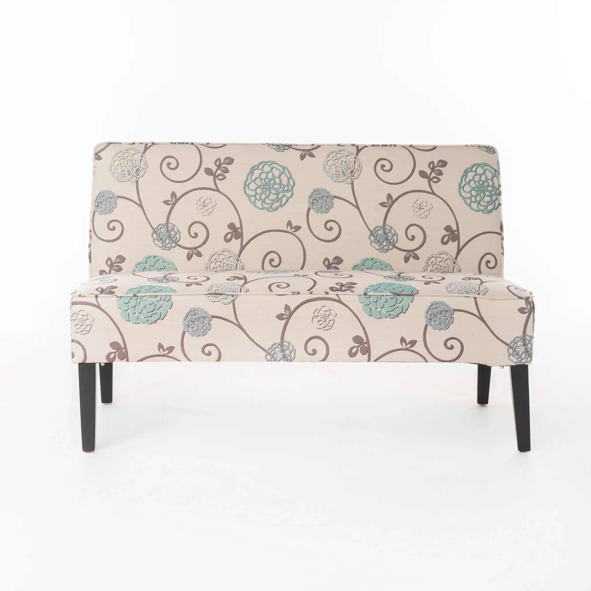 Contemporary Loveseat With Upholstered Fabric And Birch Wood Legs - Best Buy Furniture