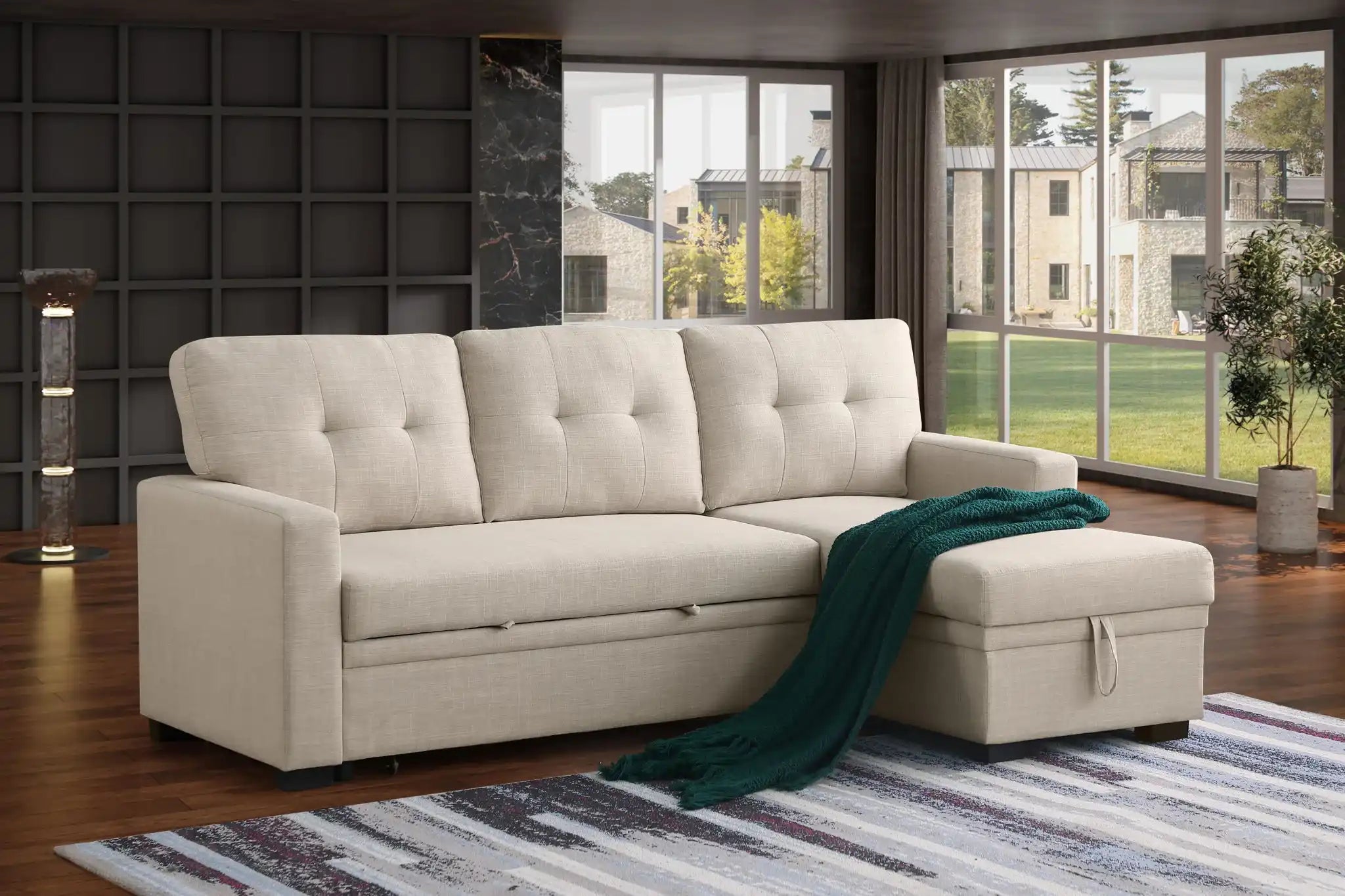 Elegant Storage Sofa - Beige - Best Buy Furniture
