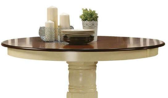 Dylan - 5 Pieces Dining Room Set - Cream / Oak - Best Buy Furniture